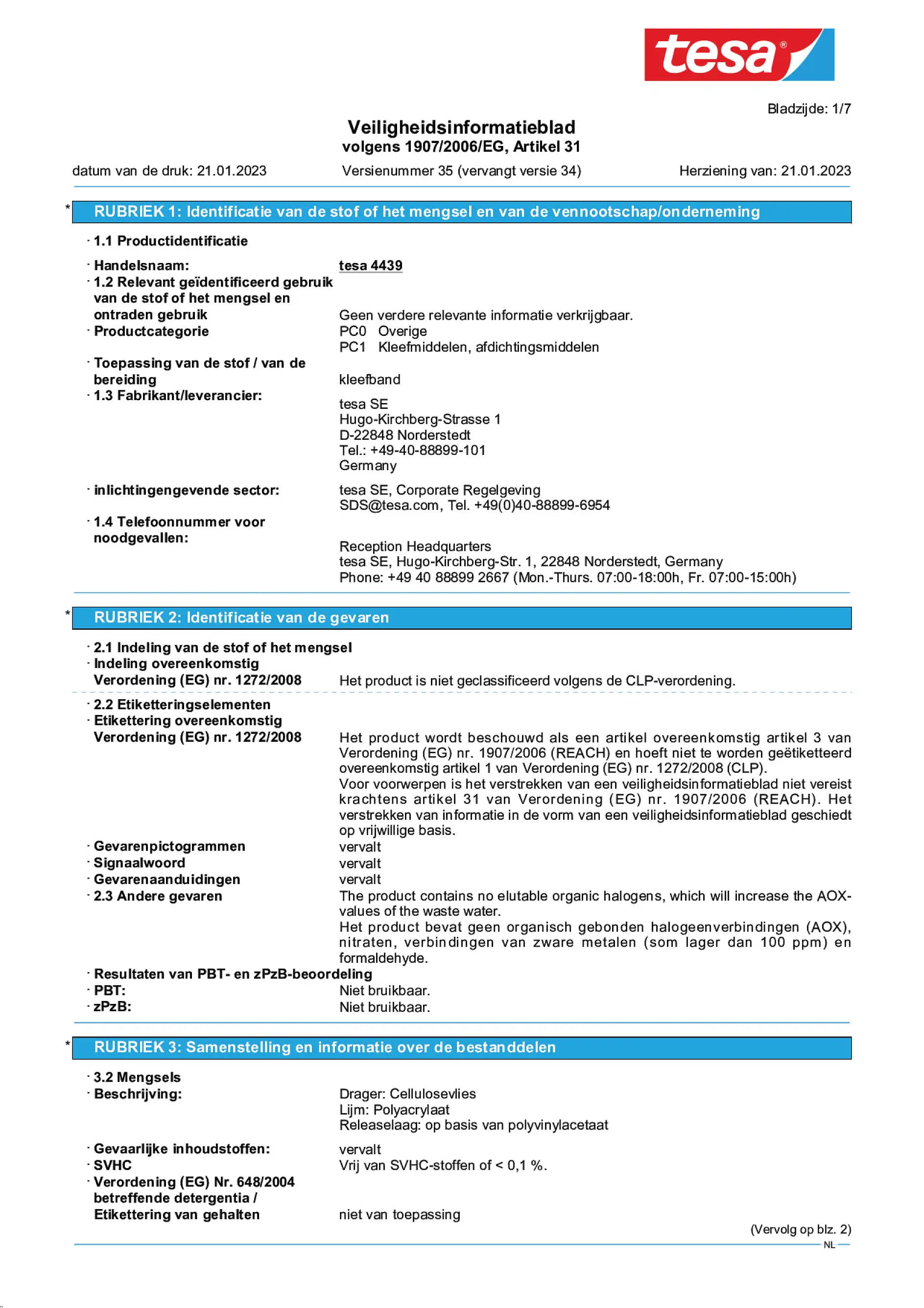 Safety data sheet_tesa® Professional 04439_nl-NL_v35