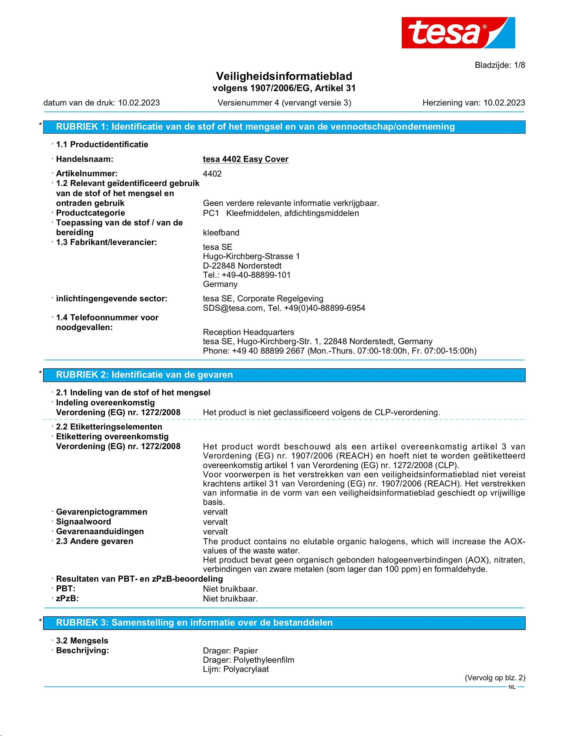 Safety data sheet_tesa® Professional 04402_nl-NL_v4