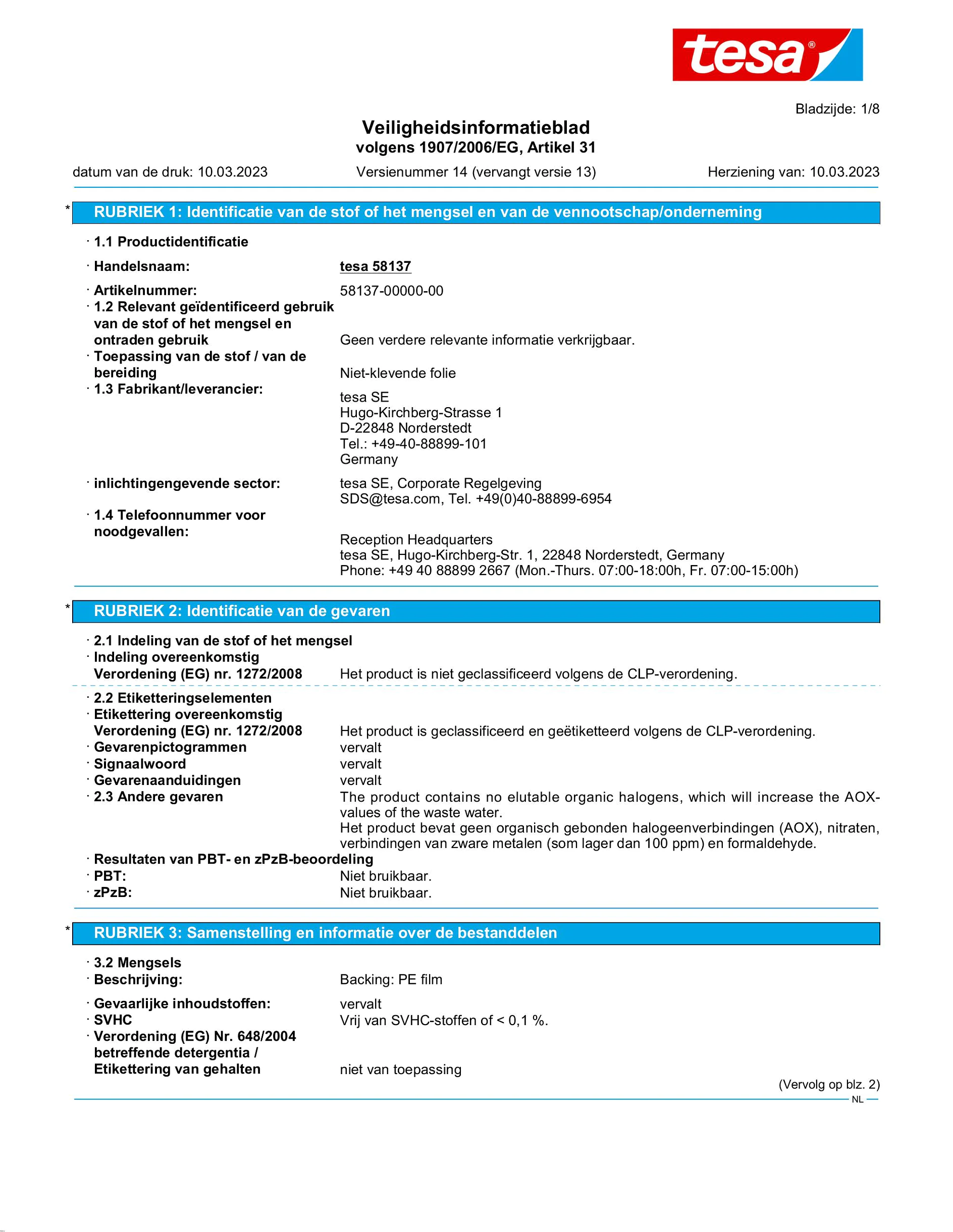 Safety data sheet_tesa® 58137_nl-NL_v14