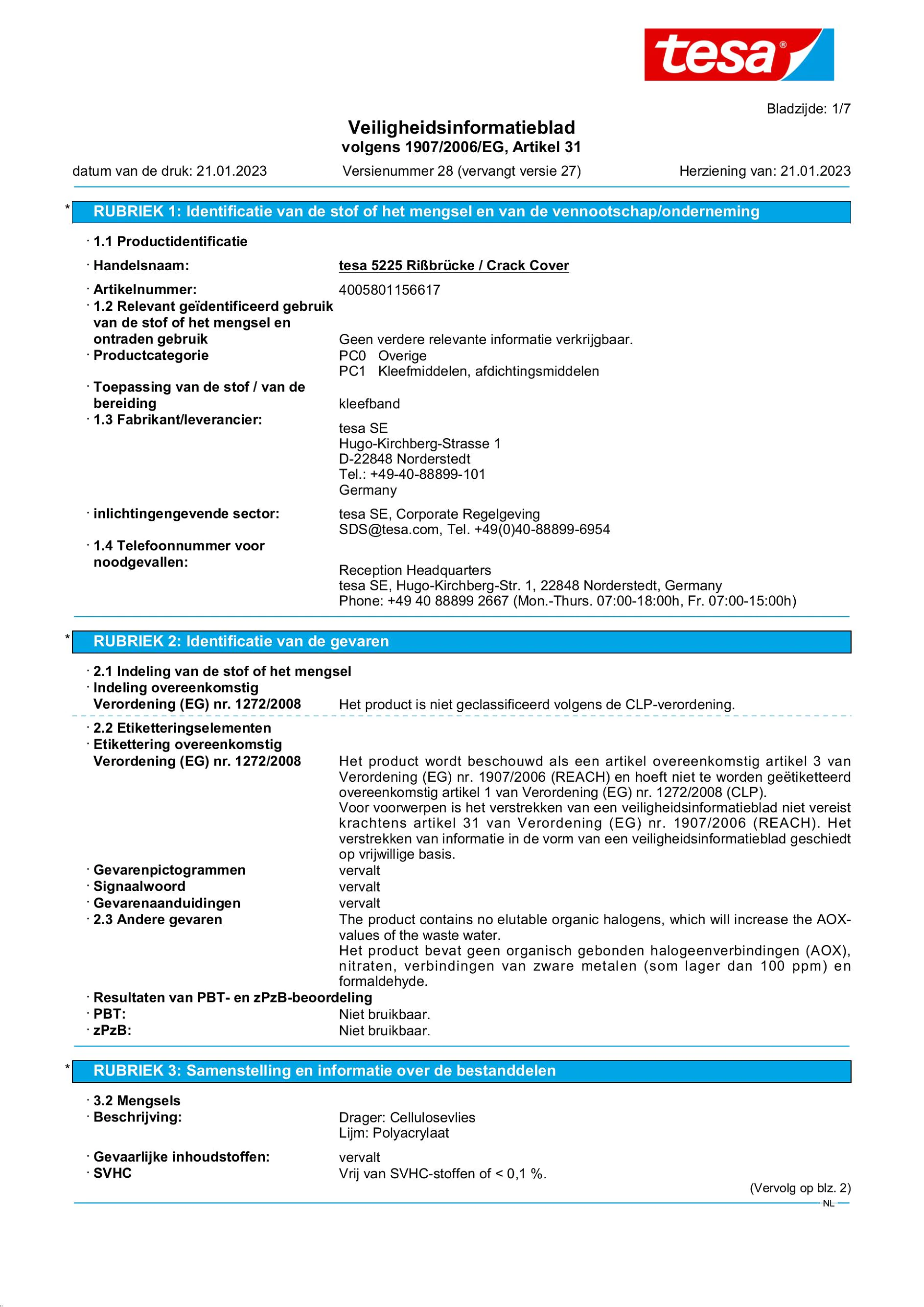 Safety data sheet_tesa® 05225_nl-NL_v28