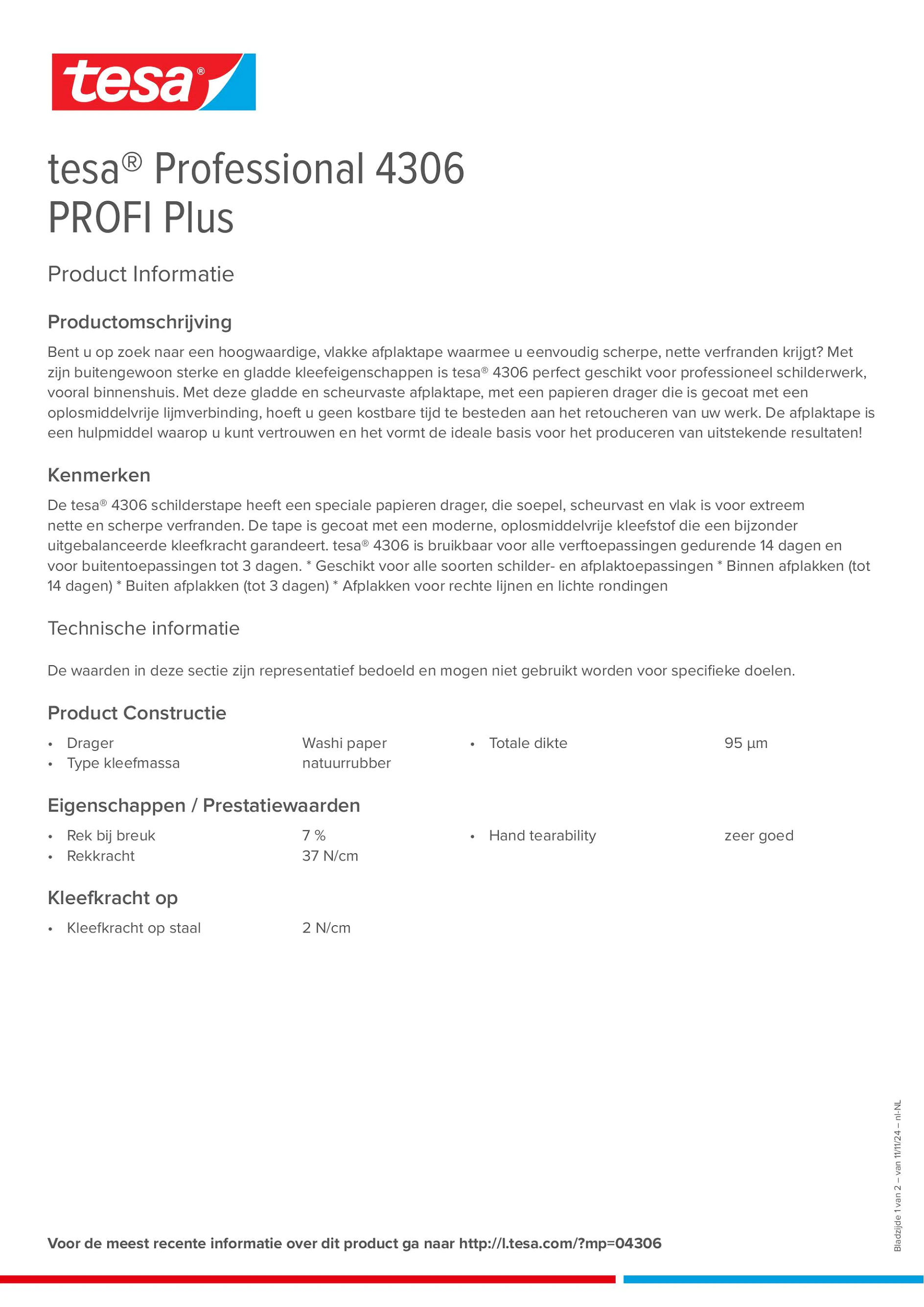 Product information_tesa® Professional 04306_nl-NL