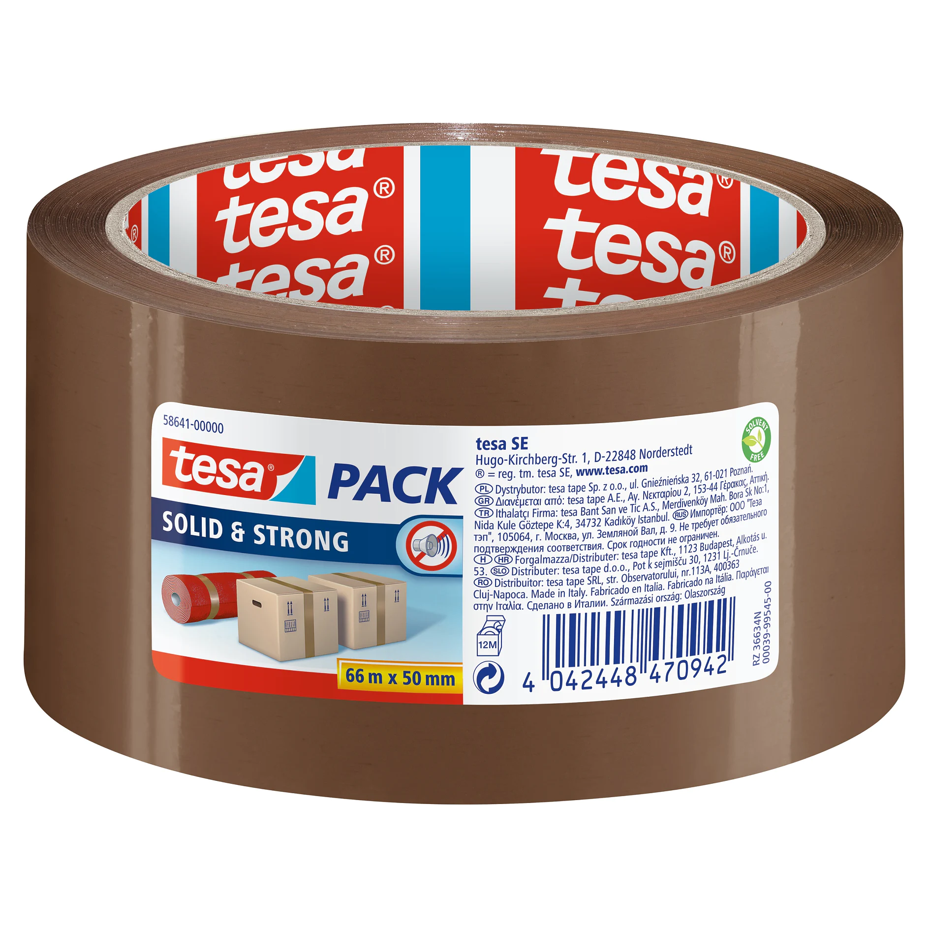 [en-en] tesapack solid &amp; strong, 66m x 50mm, brown