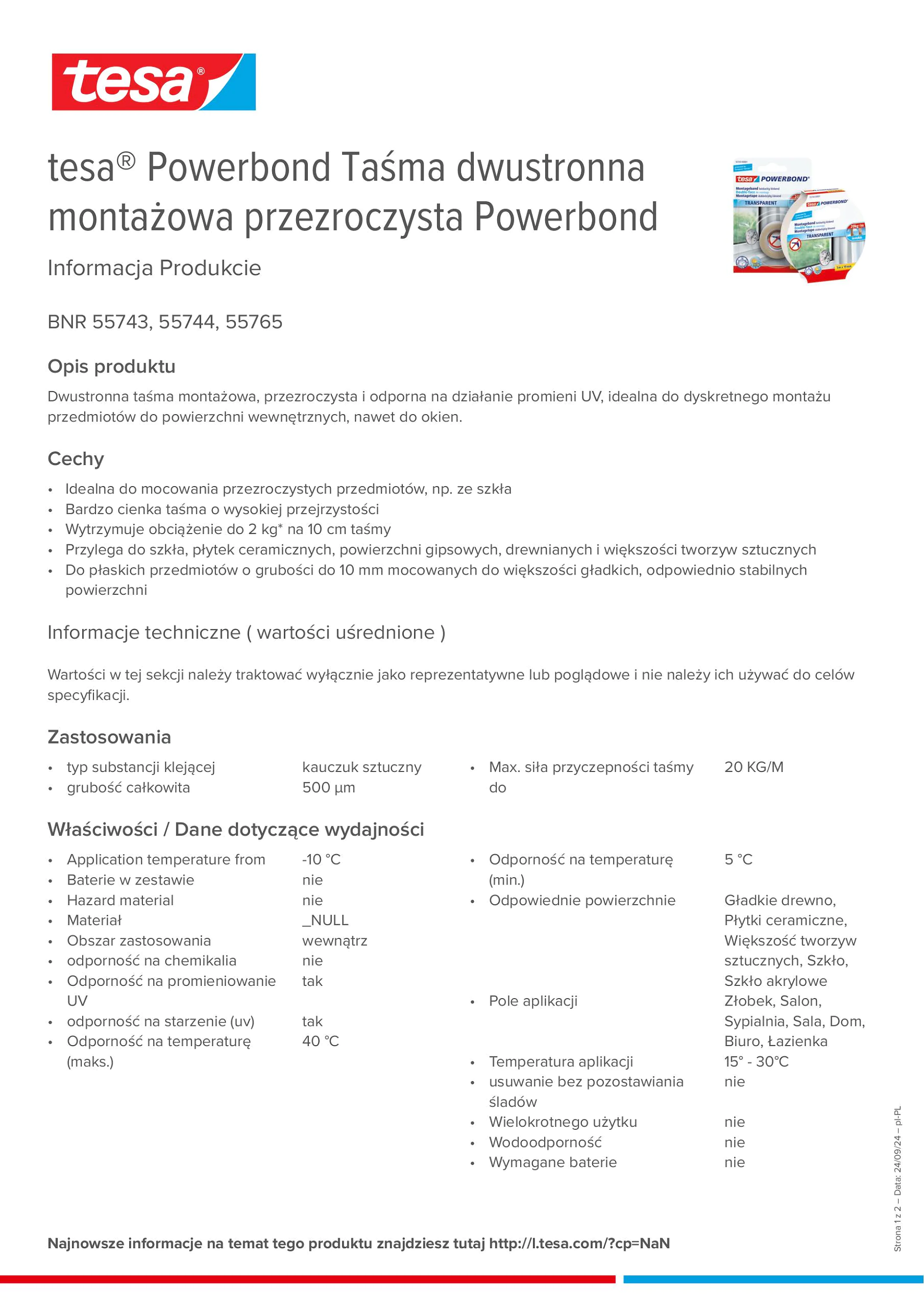 Product information_tesa® Powerbond 55744_pl-PL