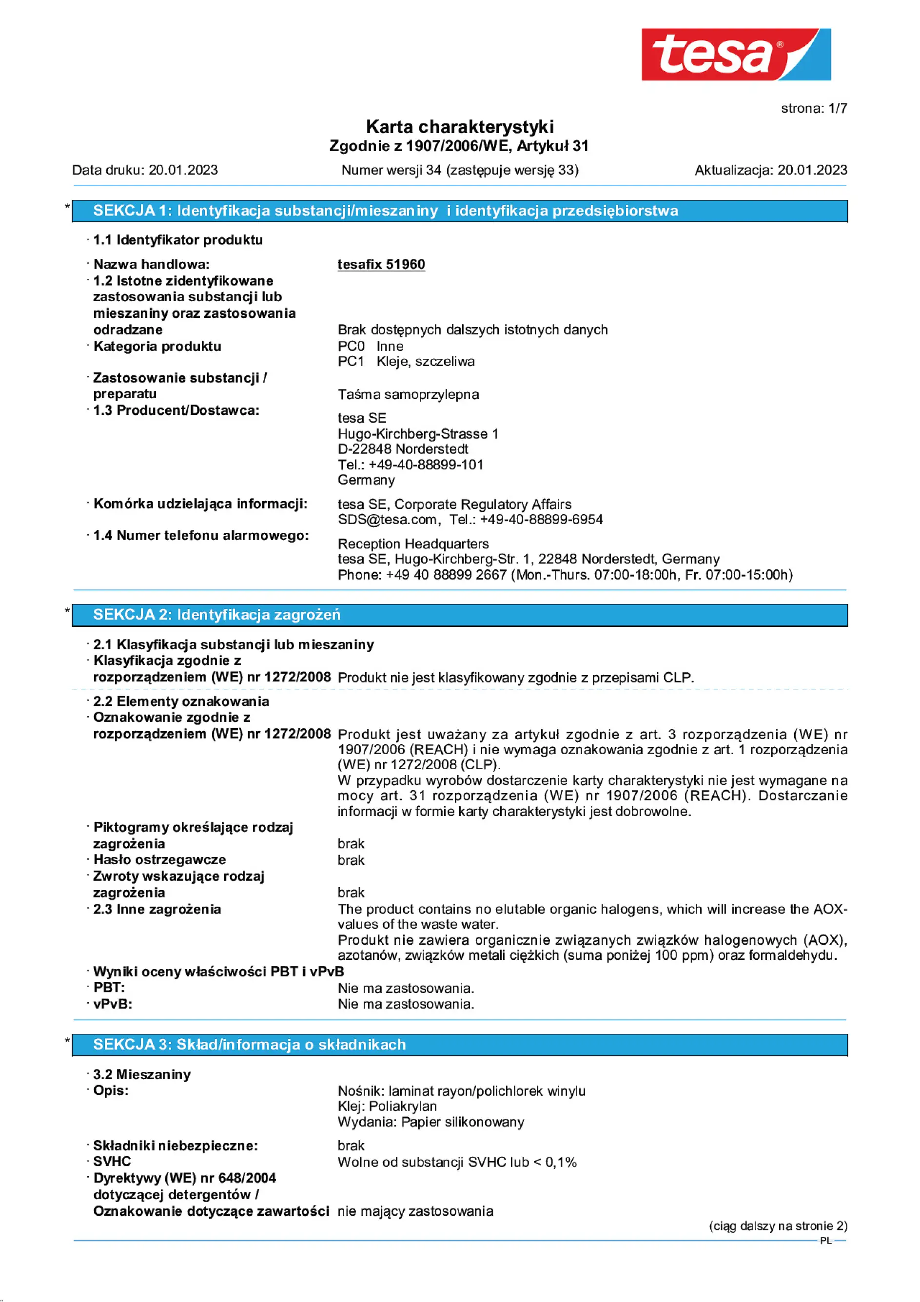 Safety data sheet_tesa® 51960_pl-PL_v34