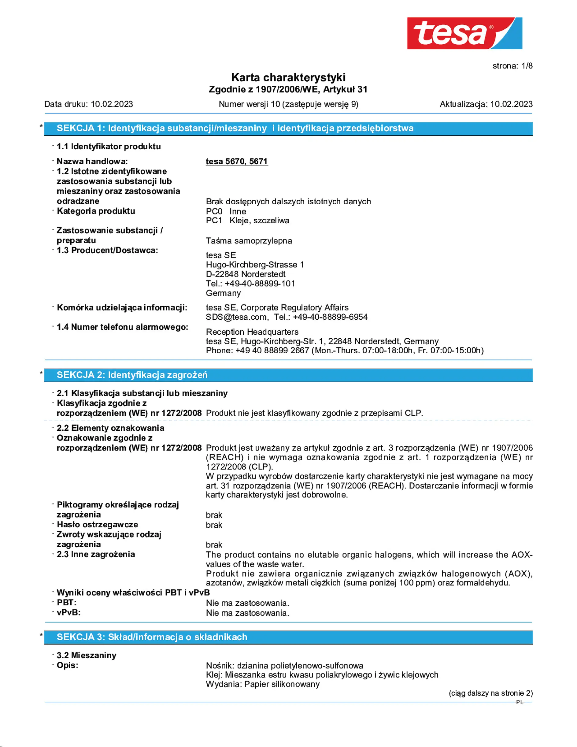 Safety data sheet_tesa® 5696_pl-PL_v10