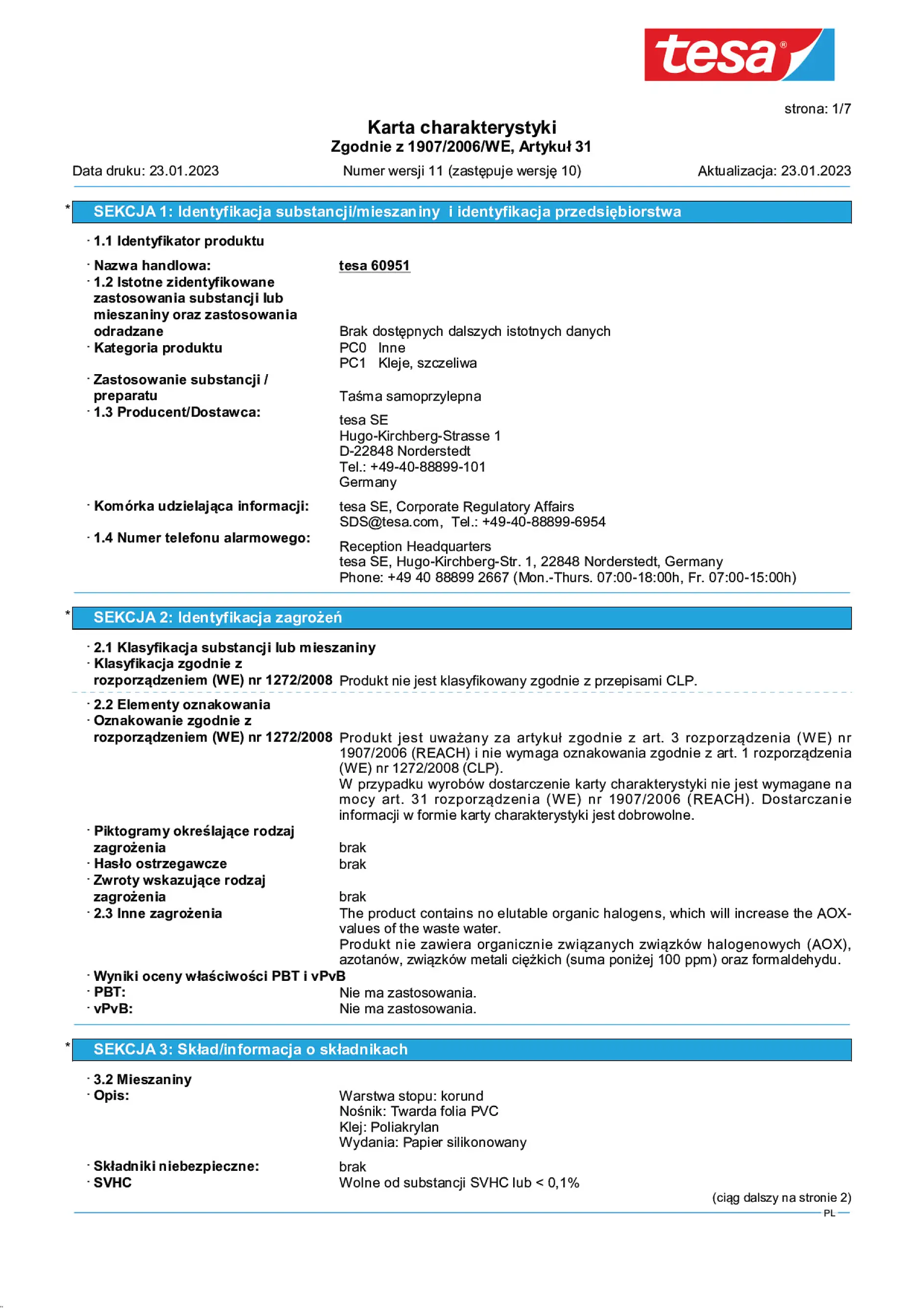 Safety data sheet_tesa® 60951_pl-PL_v11