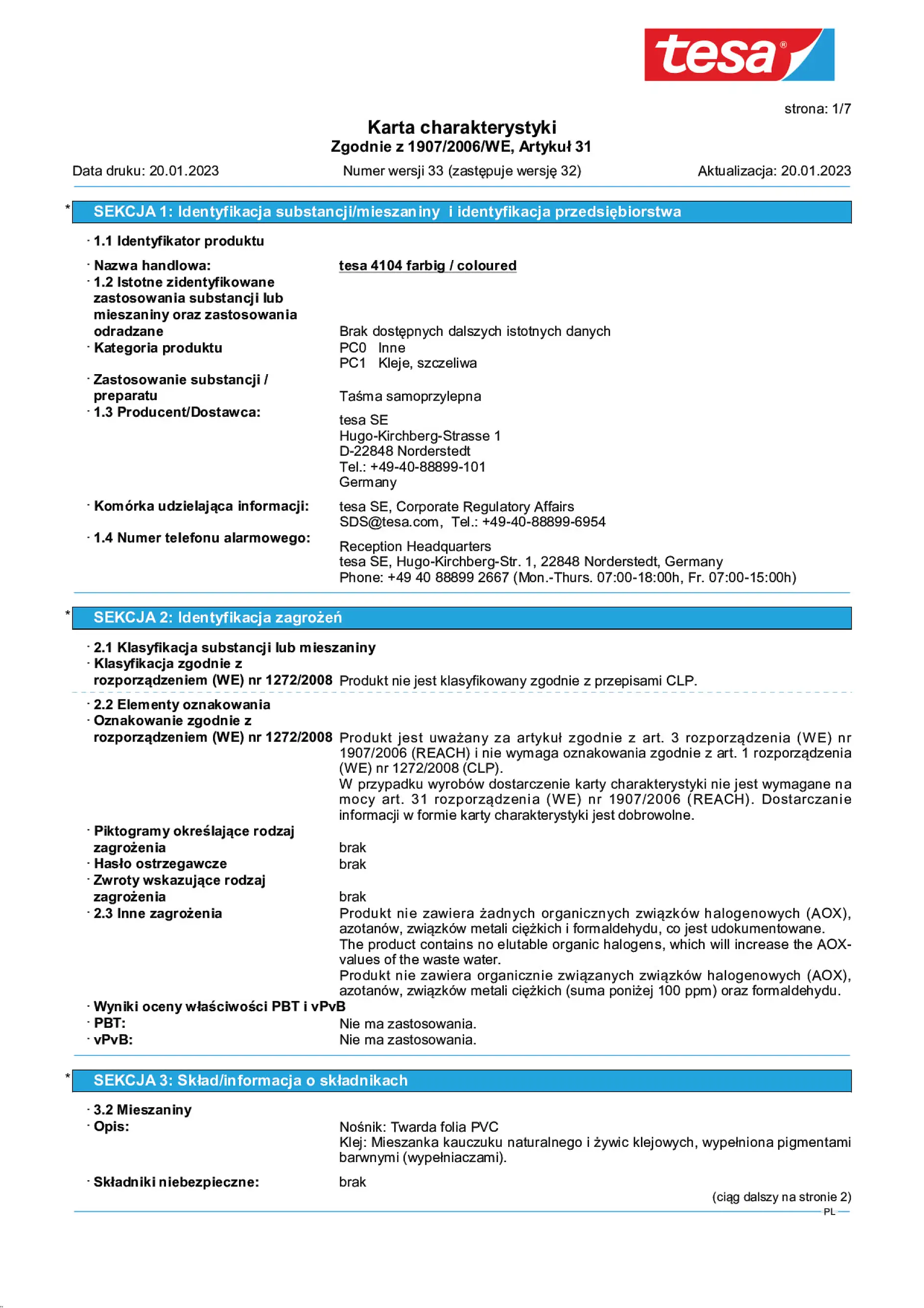 Safety data sheet_tesa® 04104_pl-PL_v33