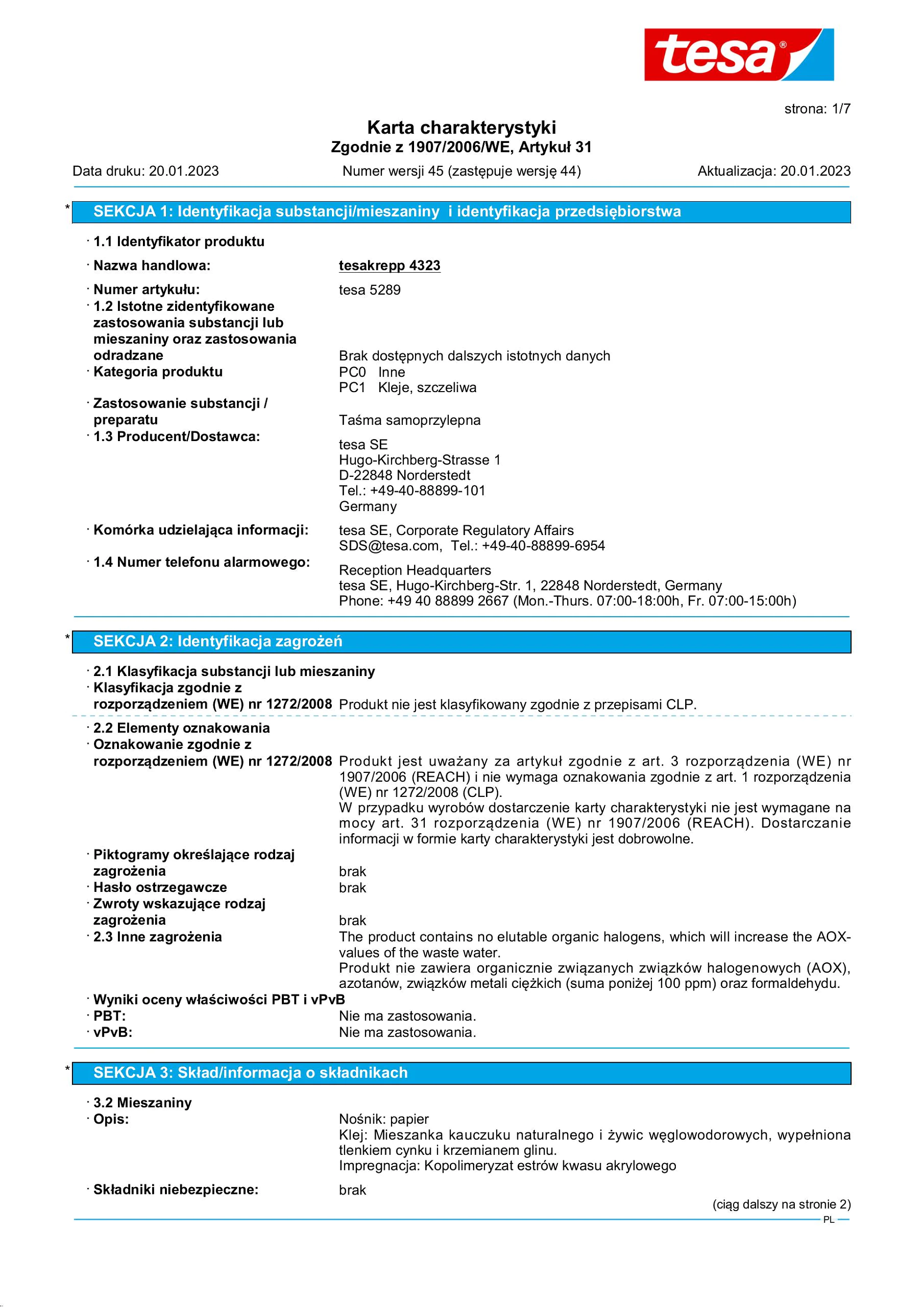 Safety data sheet_tesa® 04323_pl-PL_v45