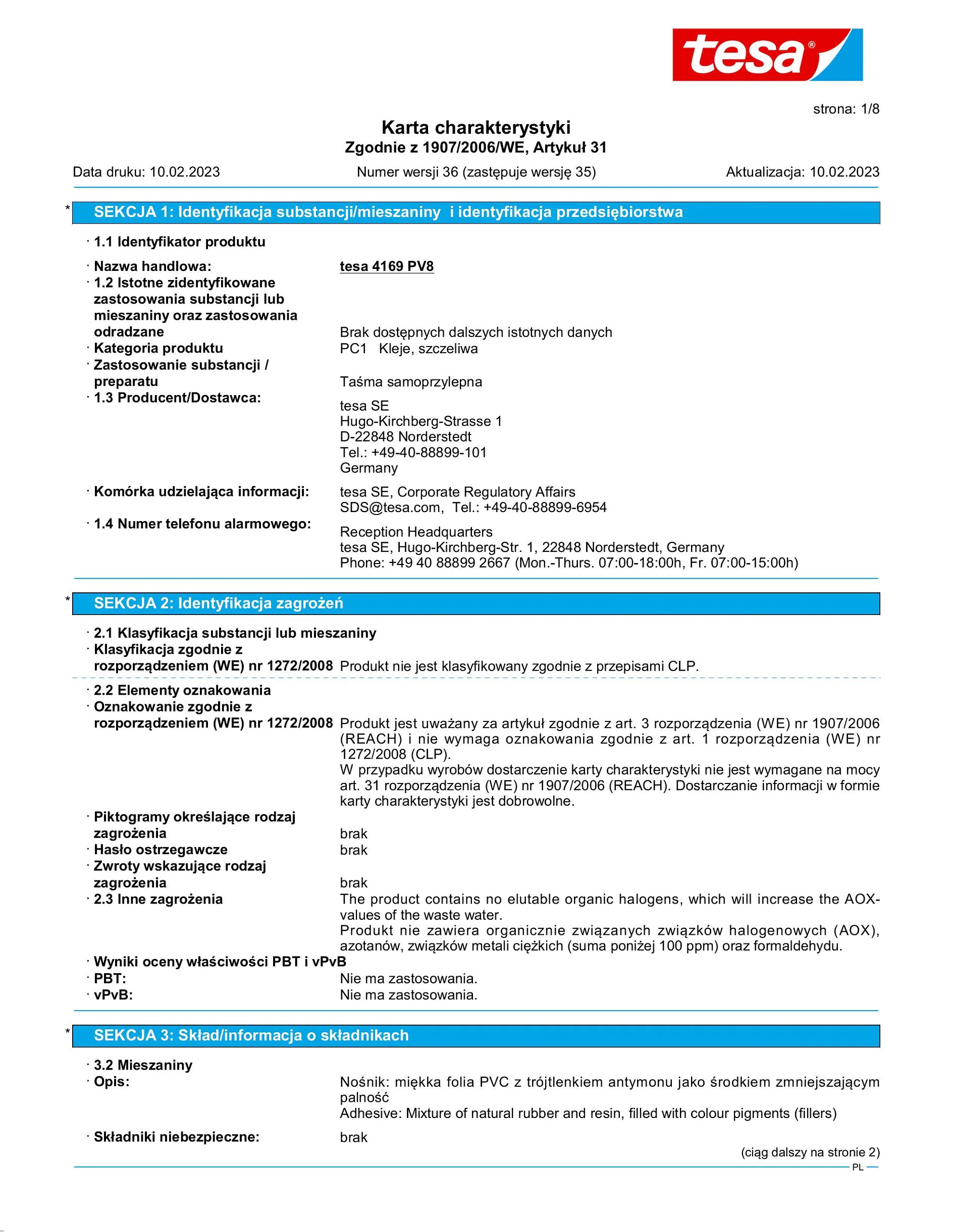 Safety data sheet_tesa® 04169_pl-PL_v36