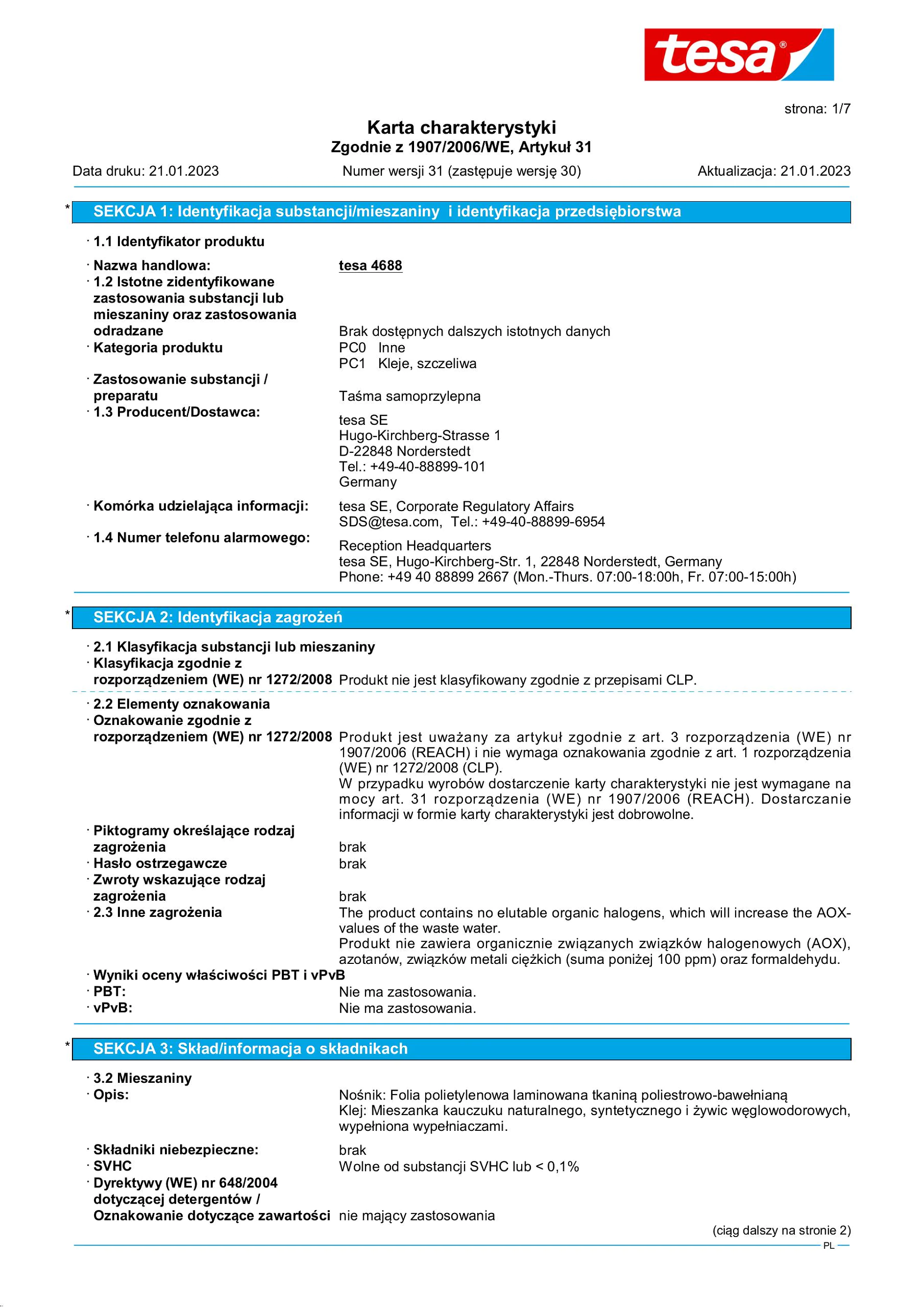 Safety data sheet_tesa® 04688_pl-PL_v31