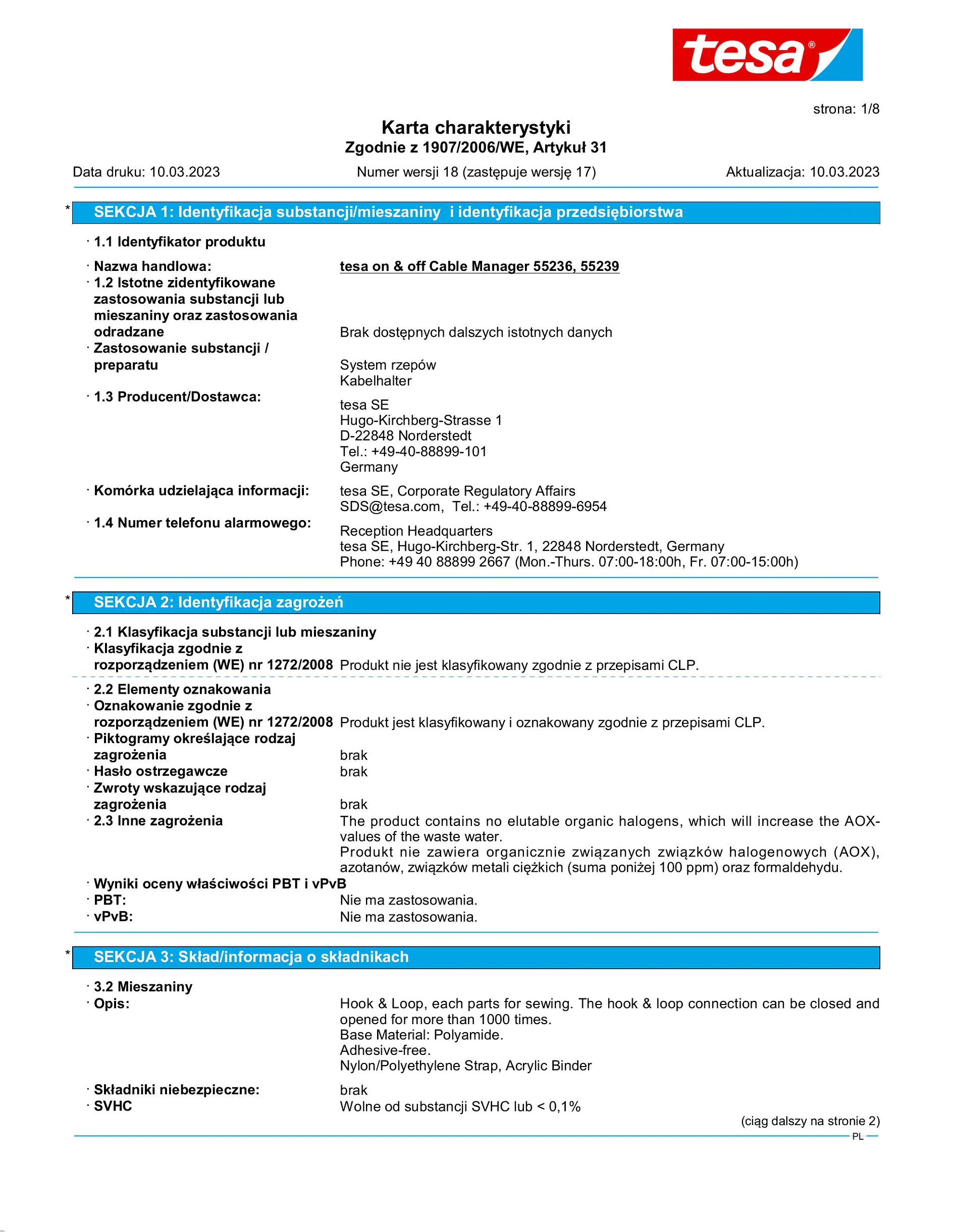 Safety data sheet_tesa® On & Off 55236_pl-PL_v18