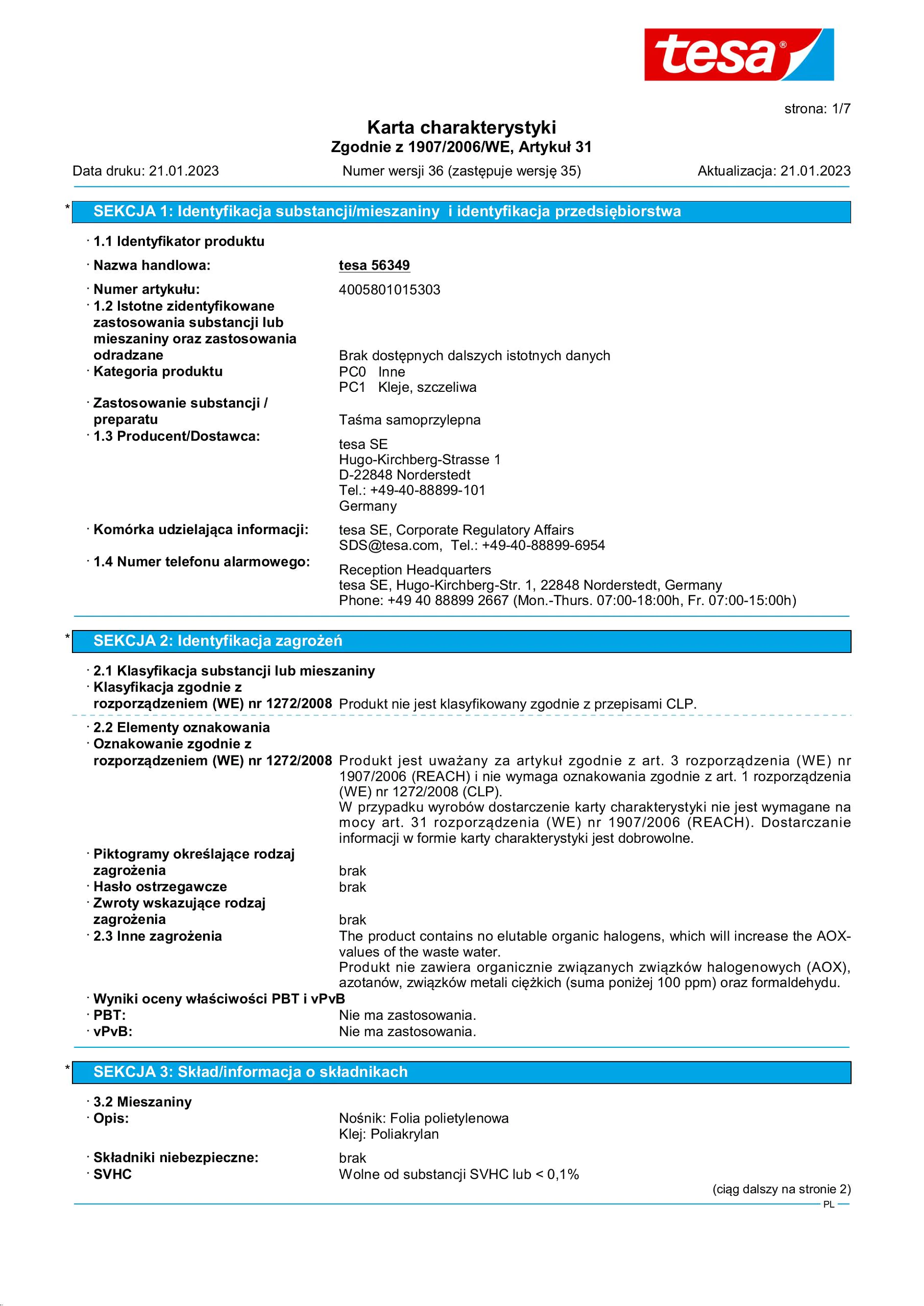 Safety data sheet_tesa® extra Power 56349_pl-PL_v36