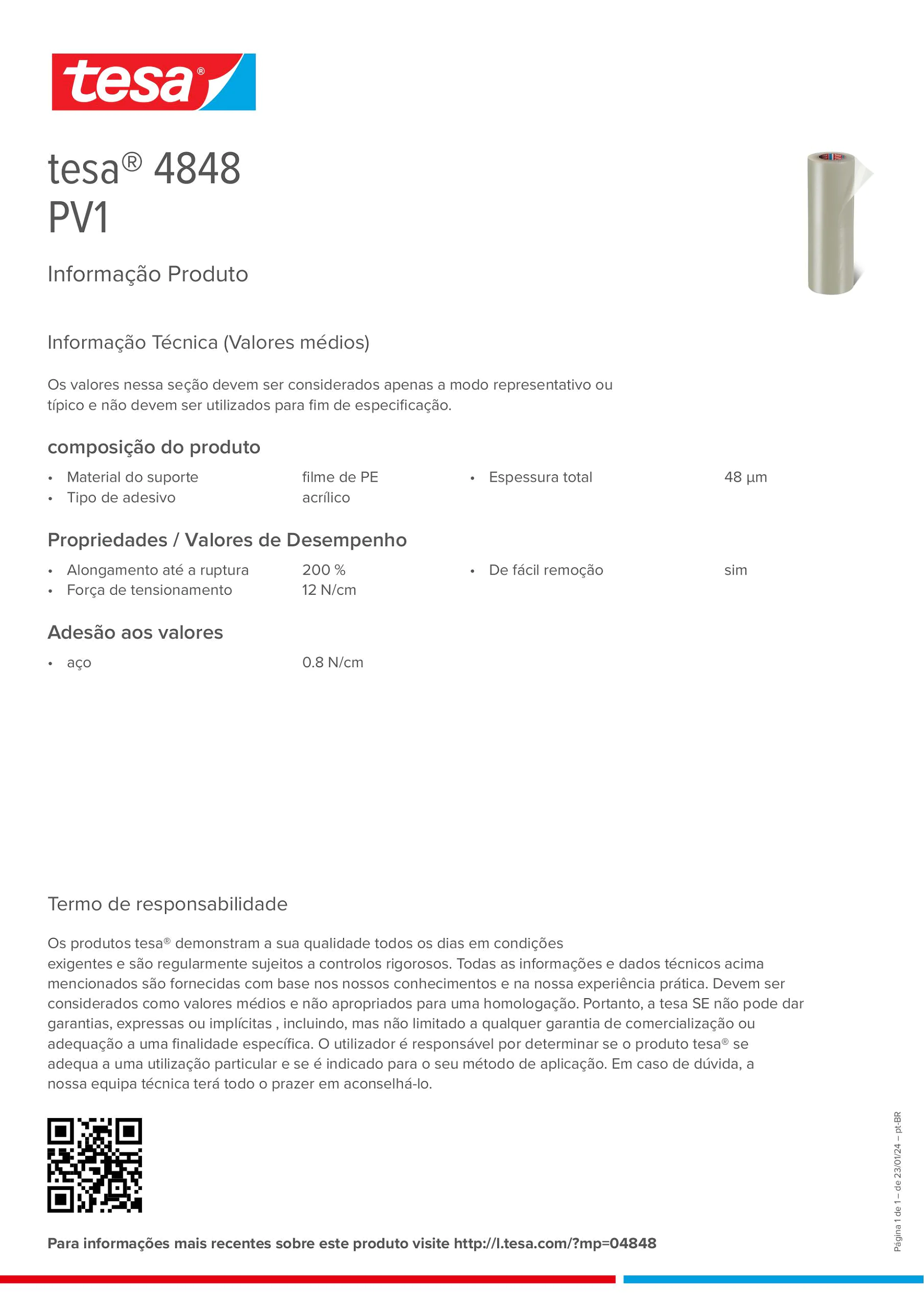 Product information_tesa® 4848_pt-BR