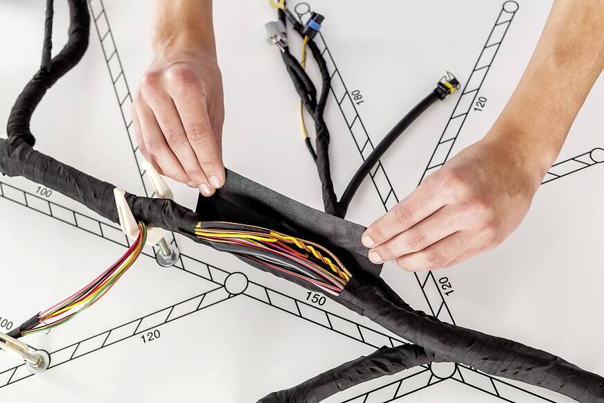 Grupagem e proteção de cablagens - tesa uma wiring harness 