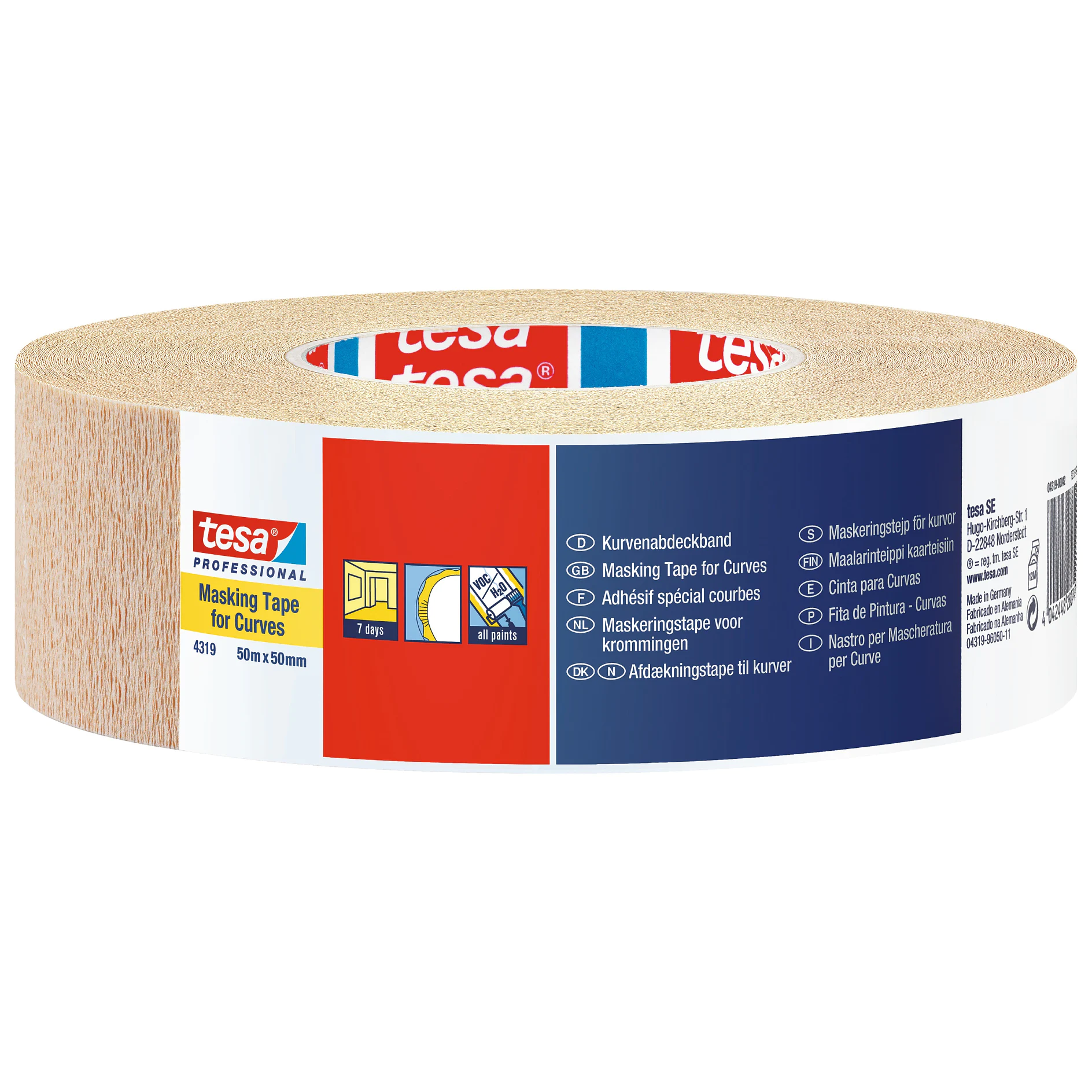 [en-en] tesa Masking Tape for Curves, 50m x 50mm