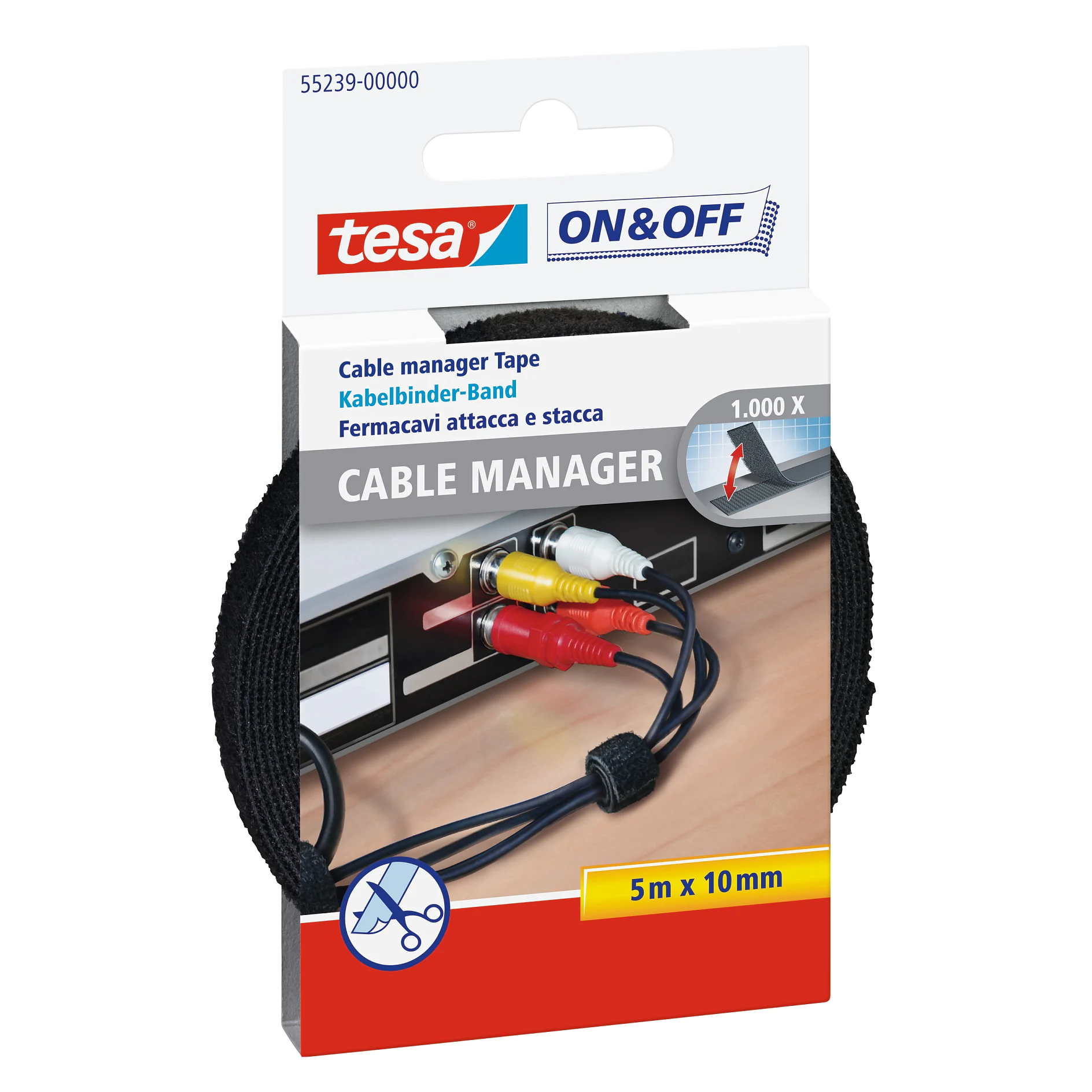 [en-en] ON&amp;OFF CABLE MANAGER 5M:10MM BLACK