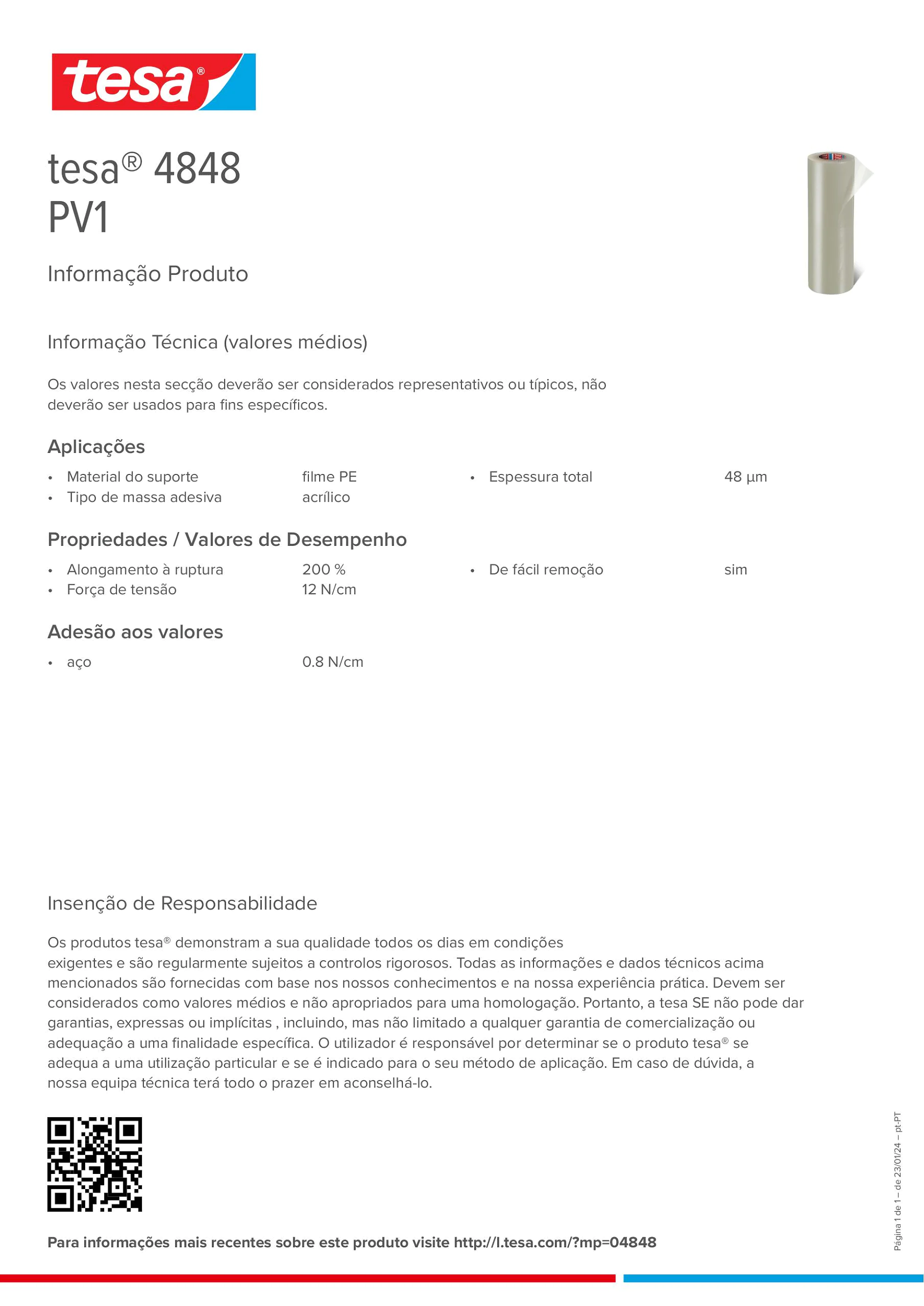 Product information_tesa® 4848_pt-PT