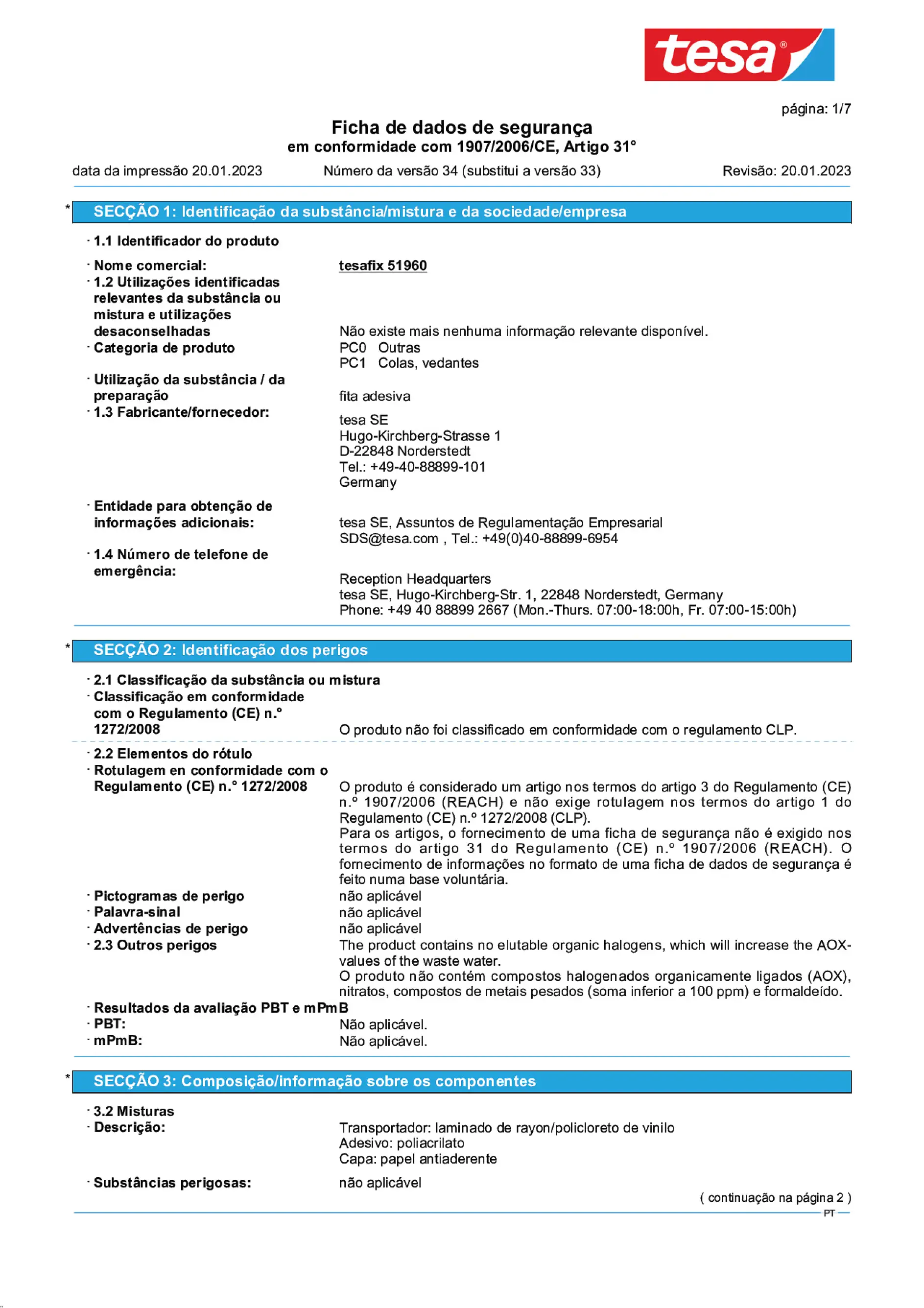 Safety data sheet_tesa® 51960_pt-PT_v34