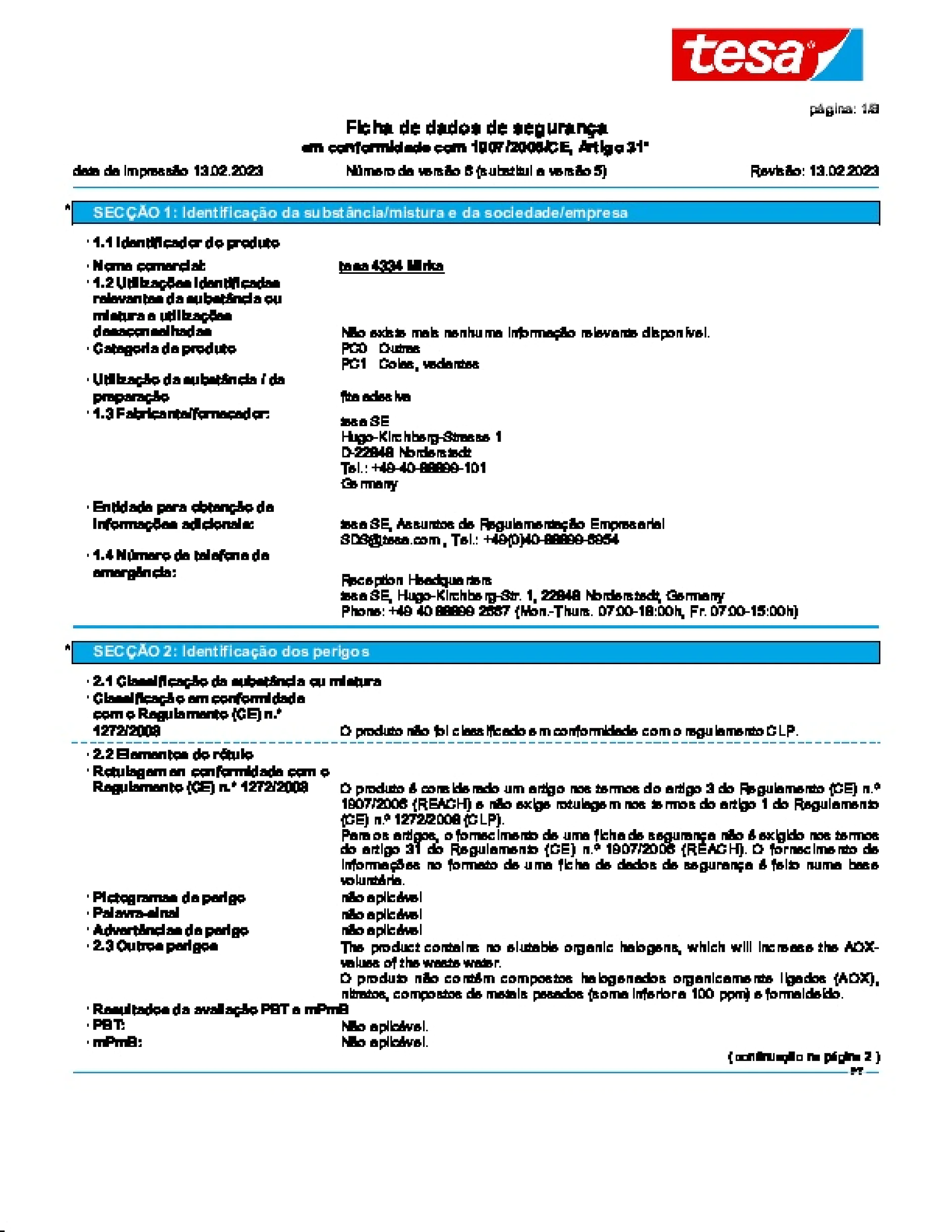 Safety data sheet_tesa® 04334_pt-PT_v6