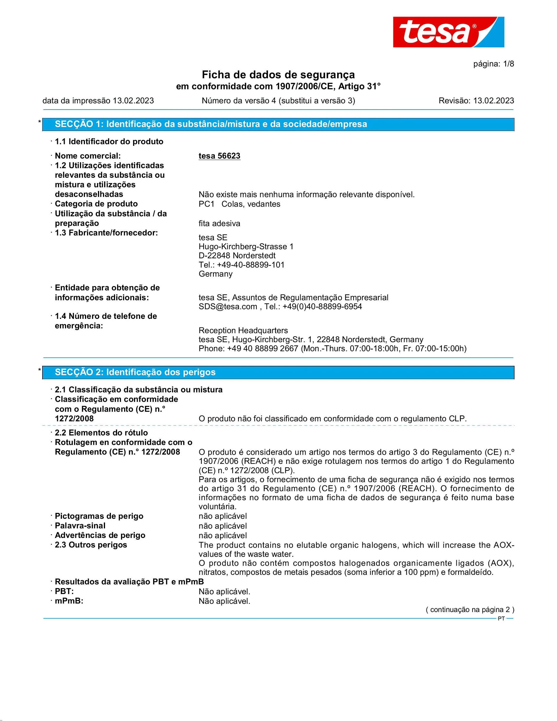 Safety data sheet_tesa® 56622_pt-PT_v4