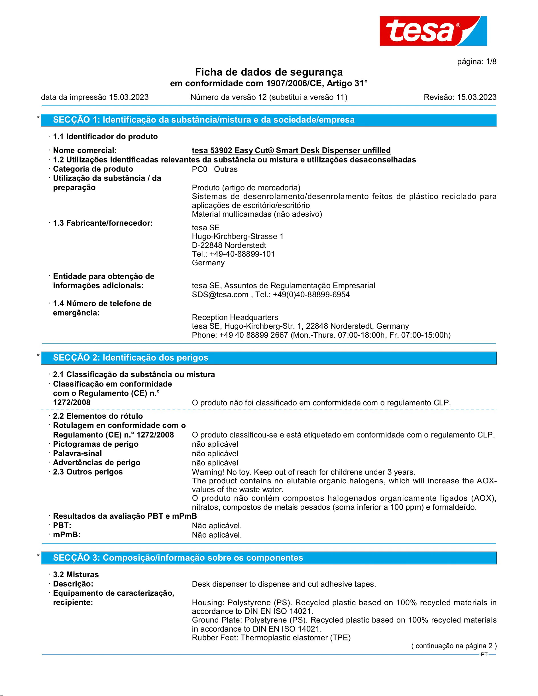 Safety data sheet_tesa® Easy Cut 53902_pt-PT_v12