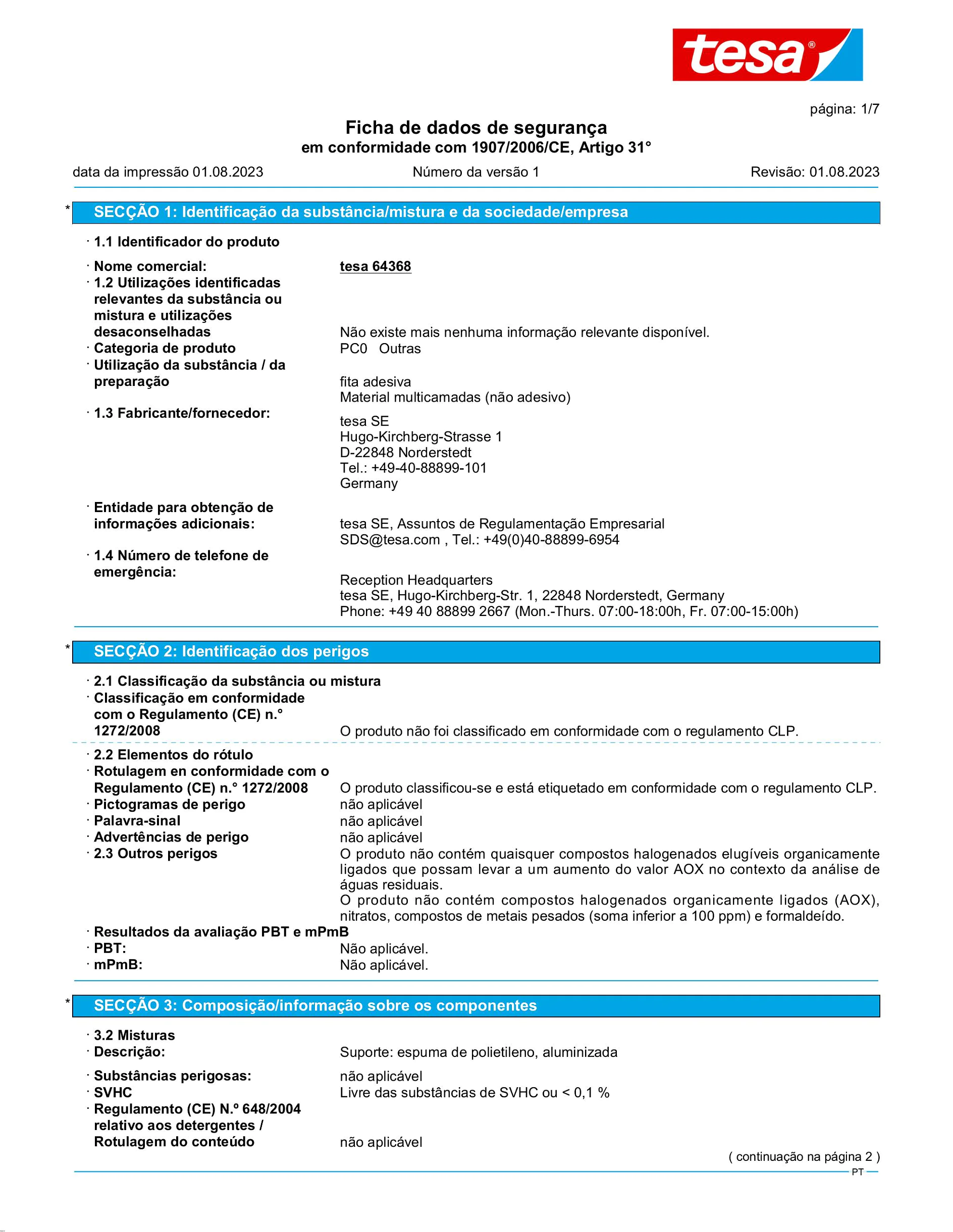 Safety data sheet_tesamoll® 55157_pt-PT_v1