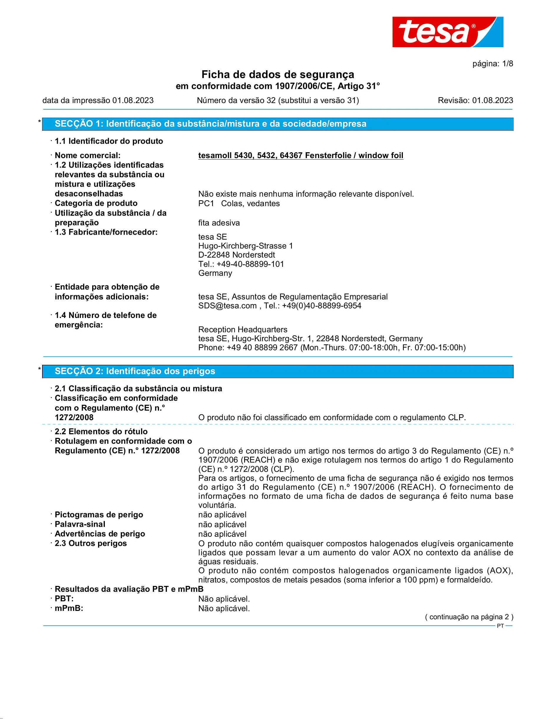 Safety data sheet_tesamoll® 5430_pt-PT_v32