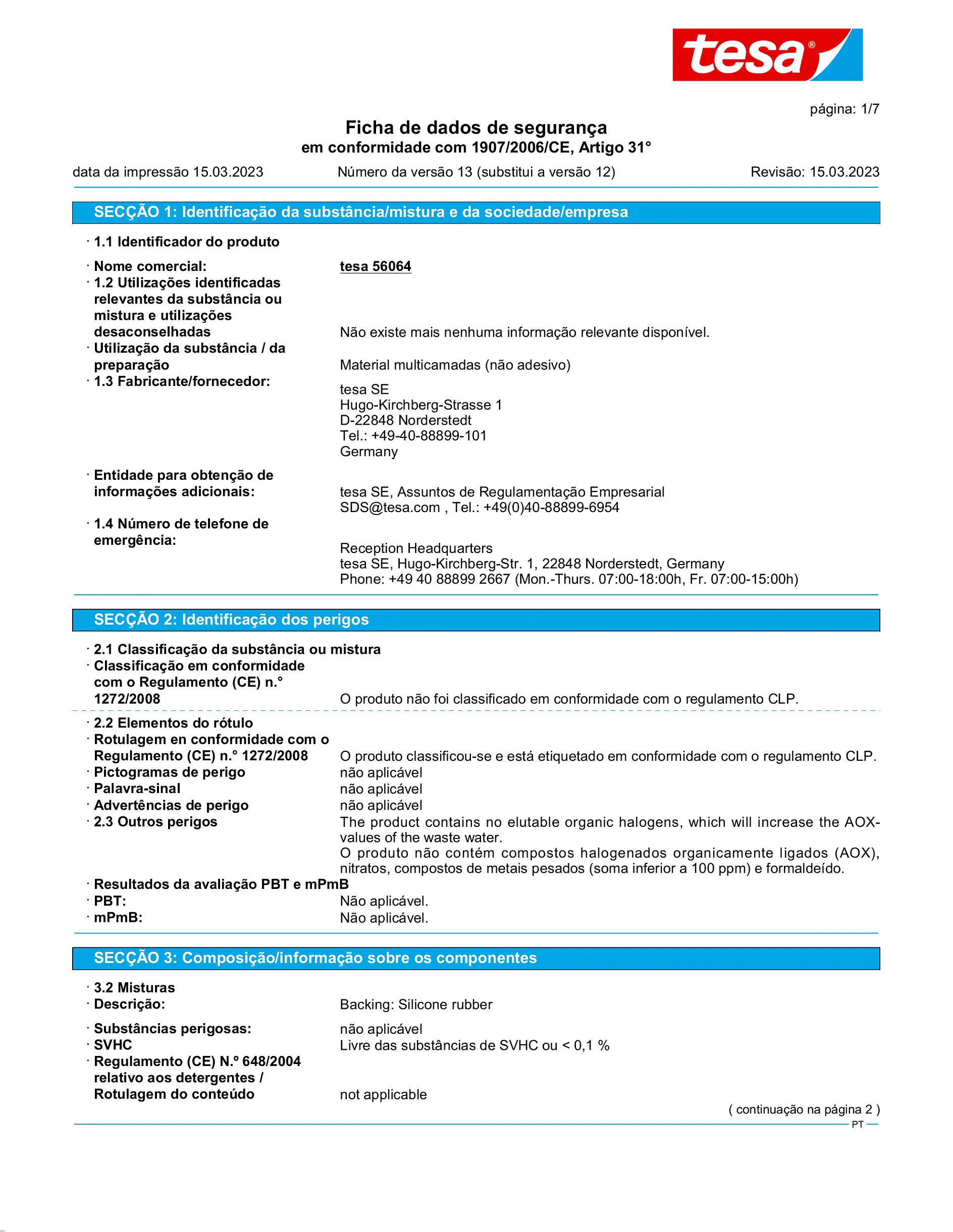 Safety data sheet_tesa® extra Power 56064_pt-PT_v13