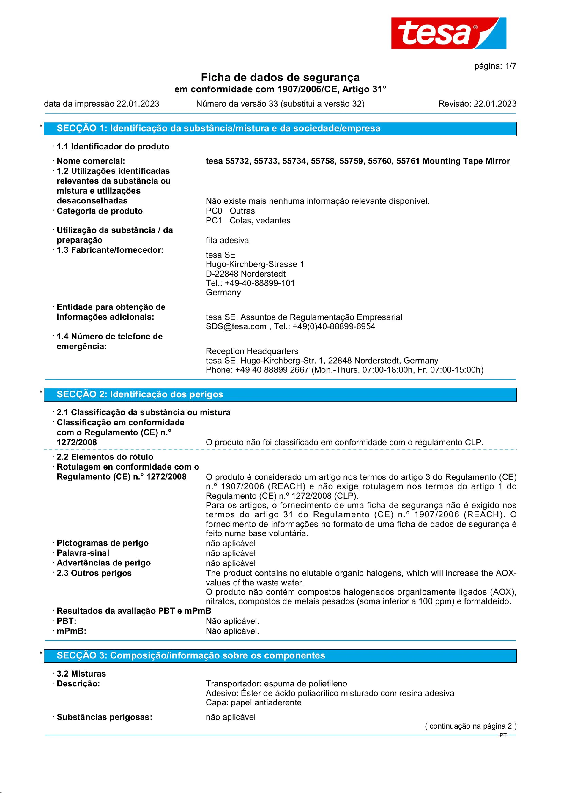 Safety data sheet_tesa® Professional 55733_pt-PT_v33