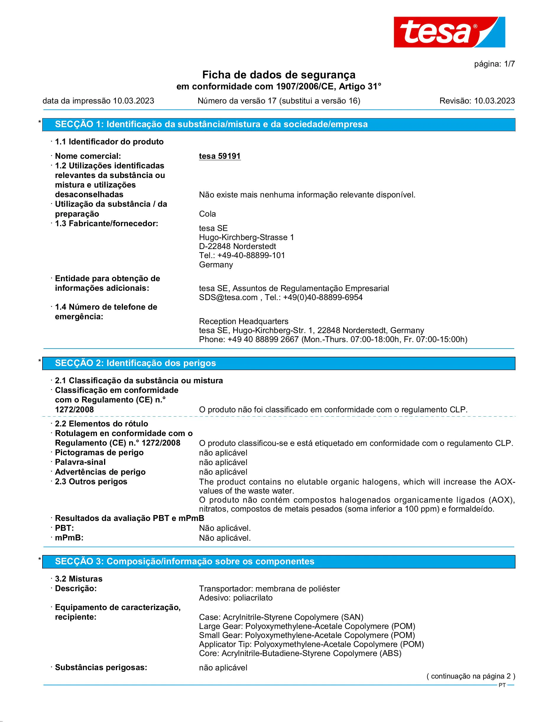 Safety data sheet_tesa® 59191_pt-PT_v17