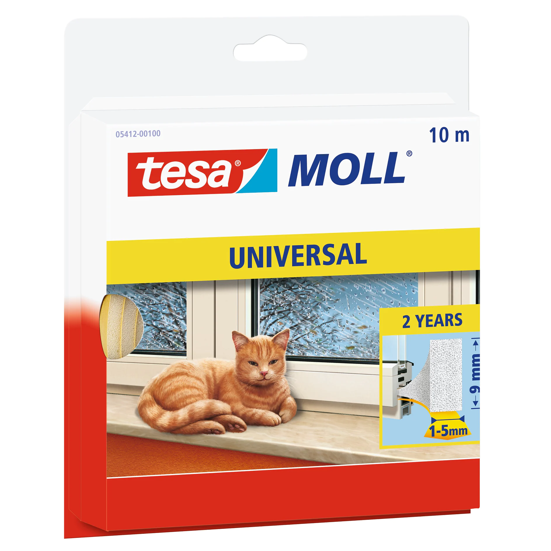 [en-en] tesamoll Universal Pur foam white, 10m x 19mm