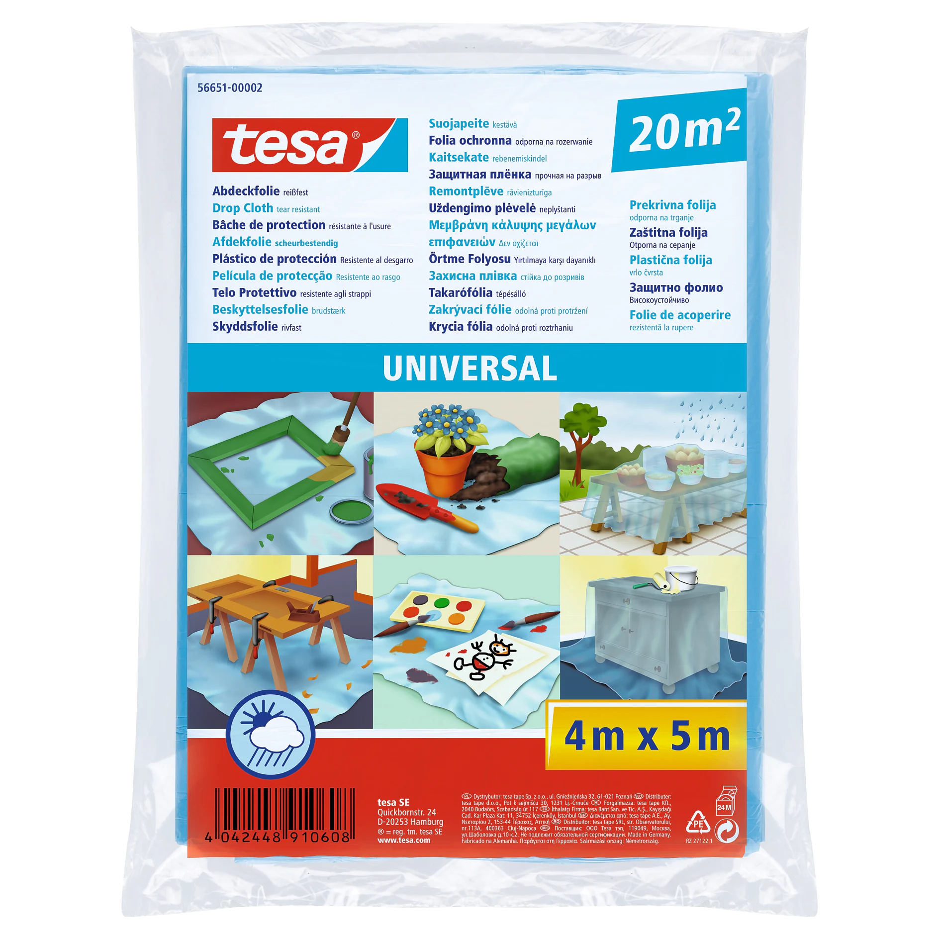 [en-en] tesa drop cloth Universal 4m x 5000mm