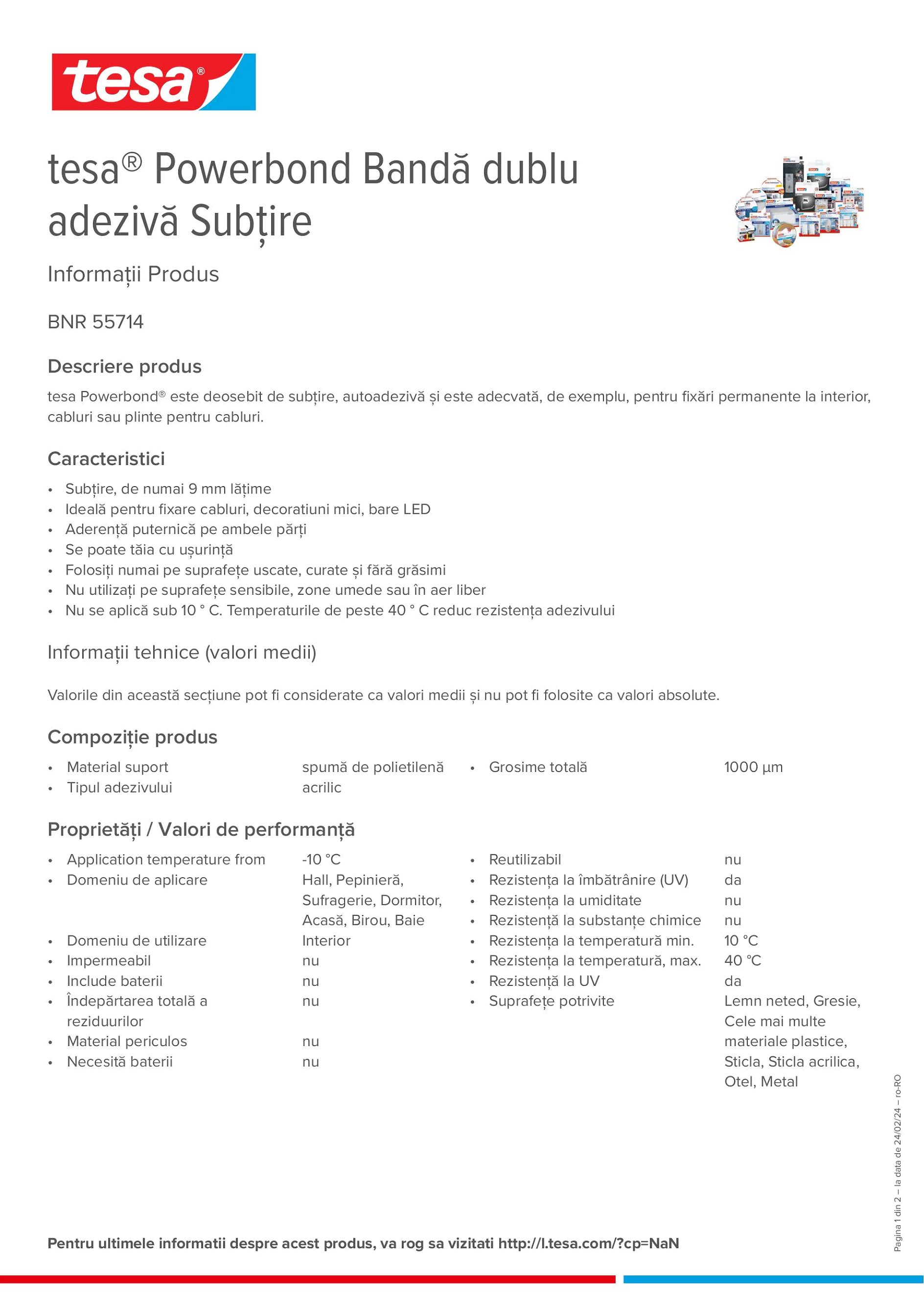 Product information_tesa® Powerbond 55714_ro-RO