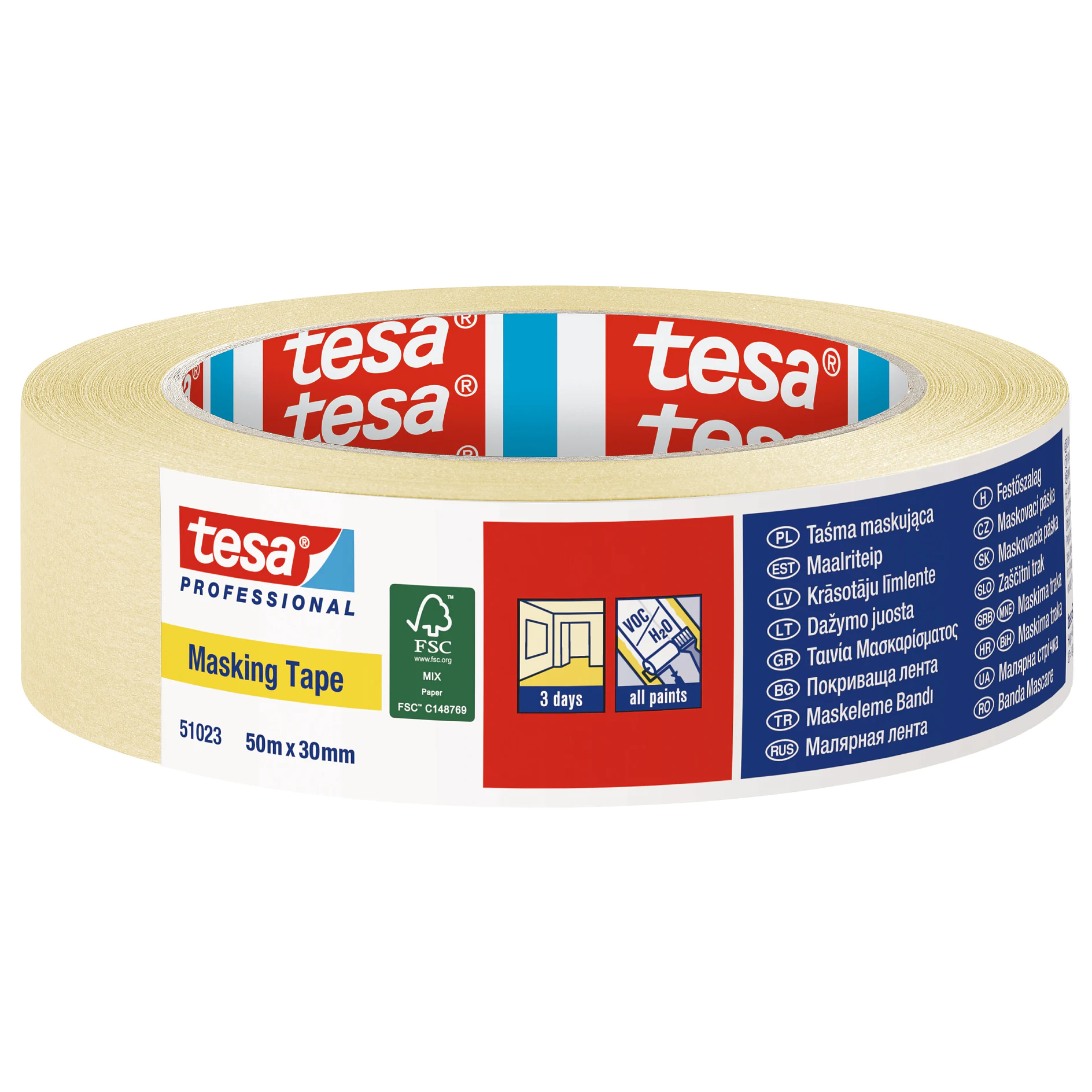 [en-en] tesa professional masking, General Purpose Paper, 50mx30mm, LI402, FSC label