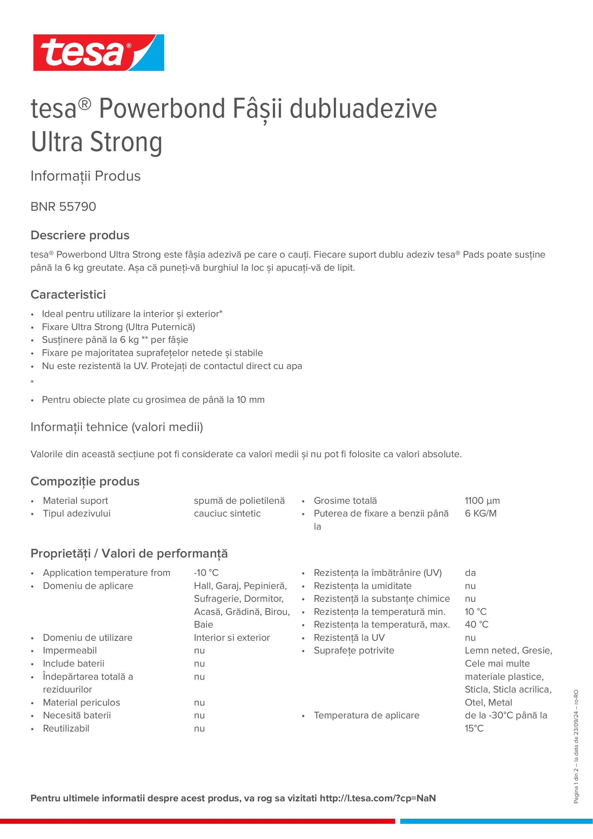 Product information_tesa® Powerbond 55790_ro-RO