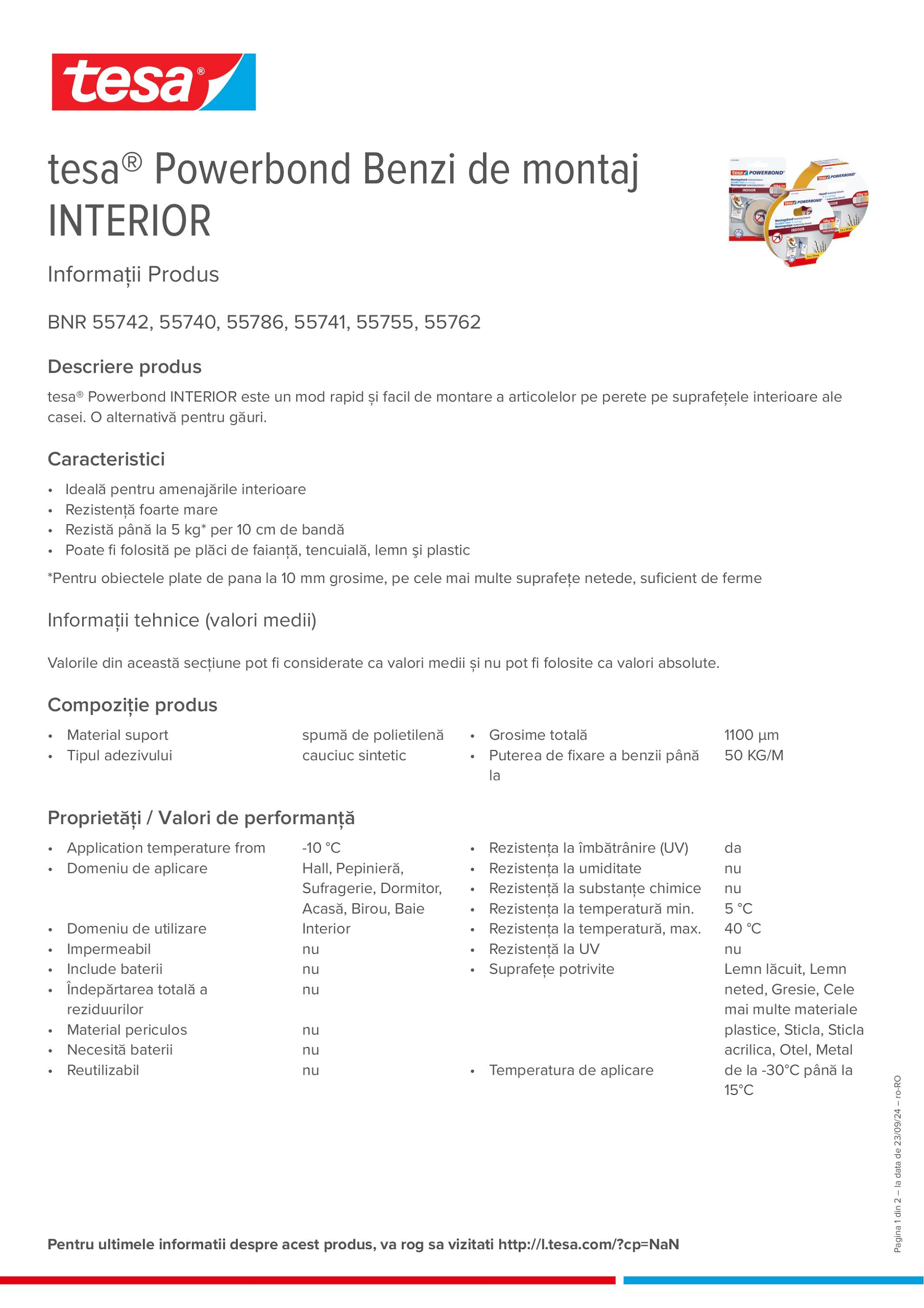 Product information_tesa® Powerbond 55740_ro-RO