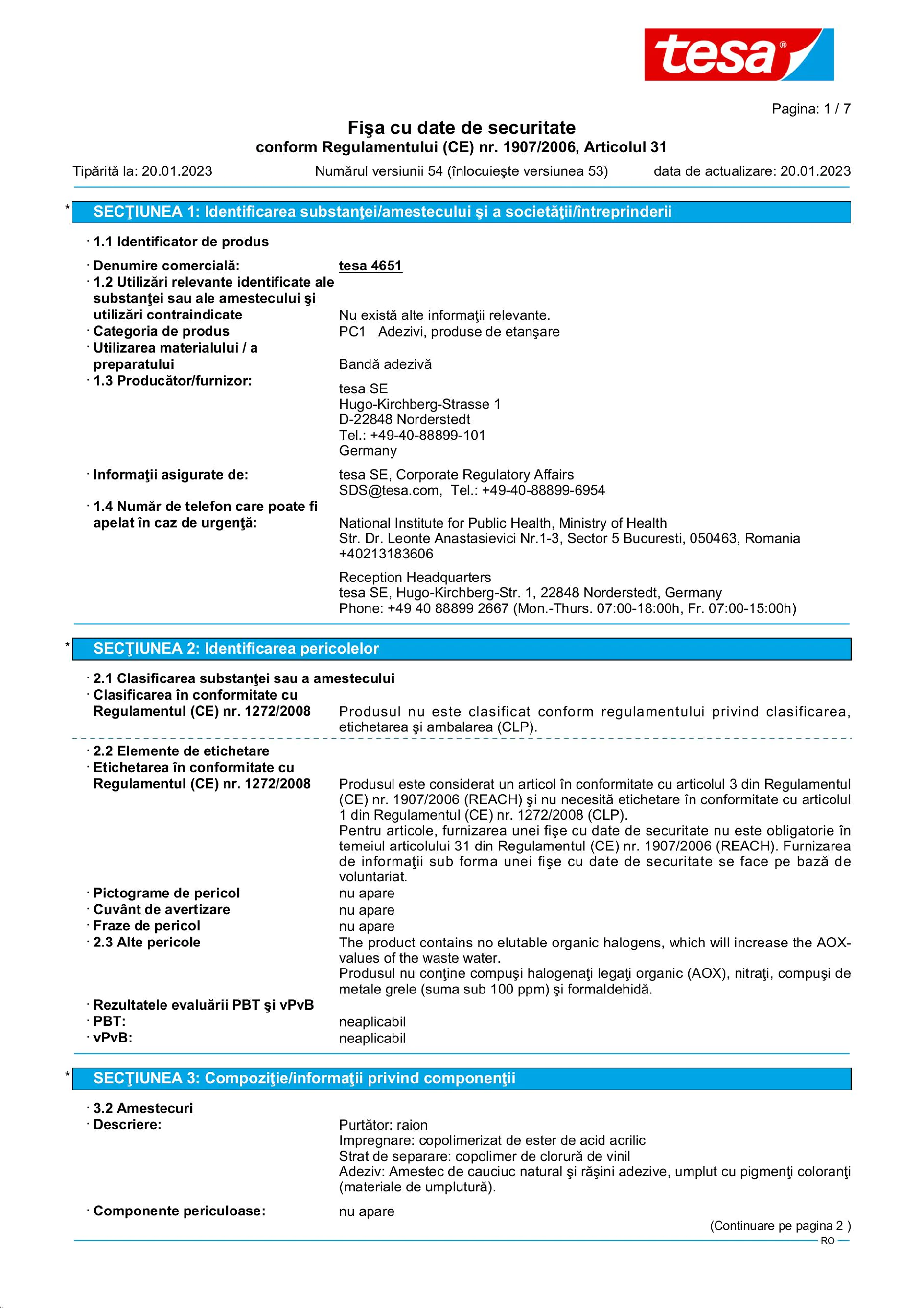 Safety data sheet_tesa® 04651_ro-RO_v54