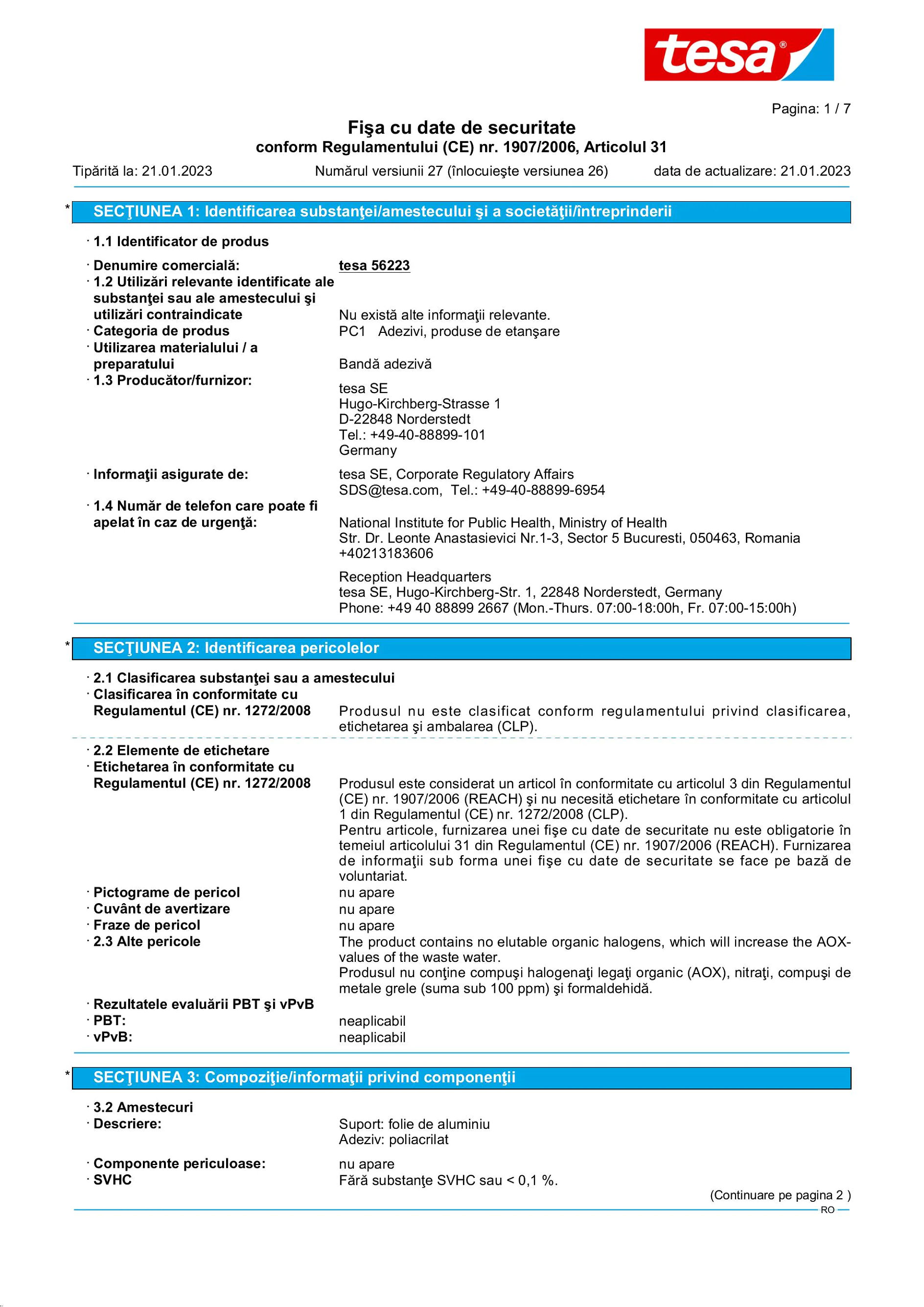 Safety data sheet_tesa® 56223_ro-RO_v27