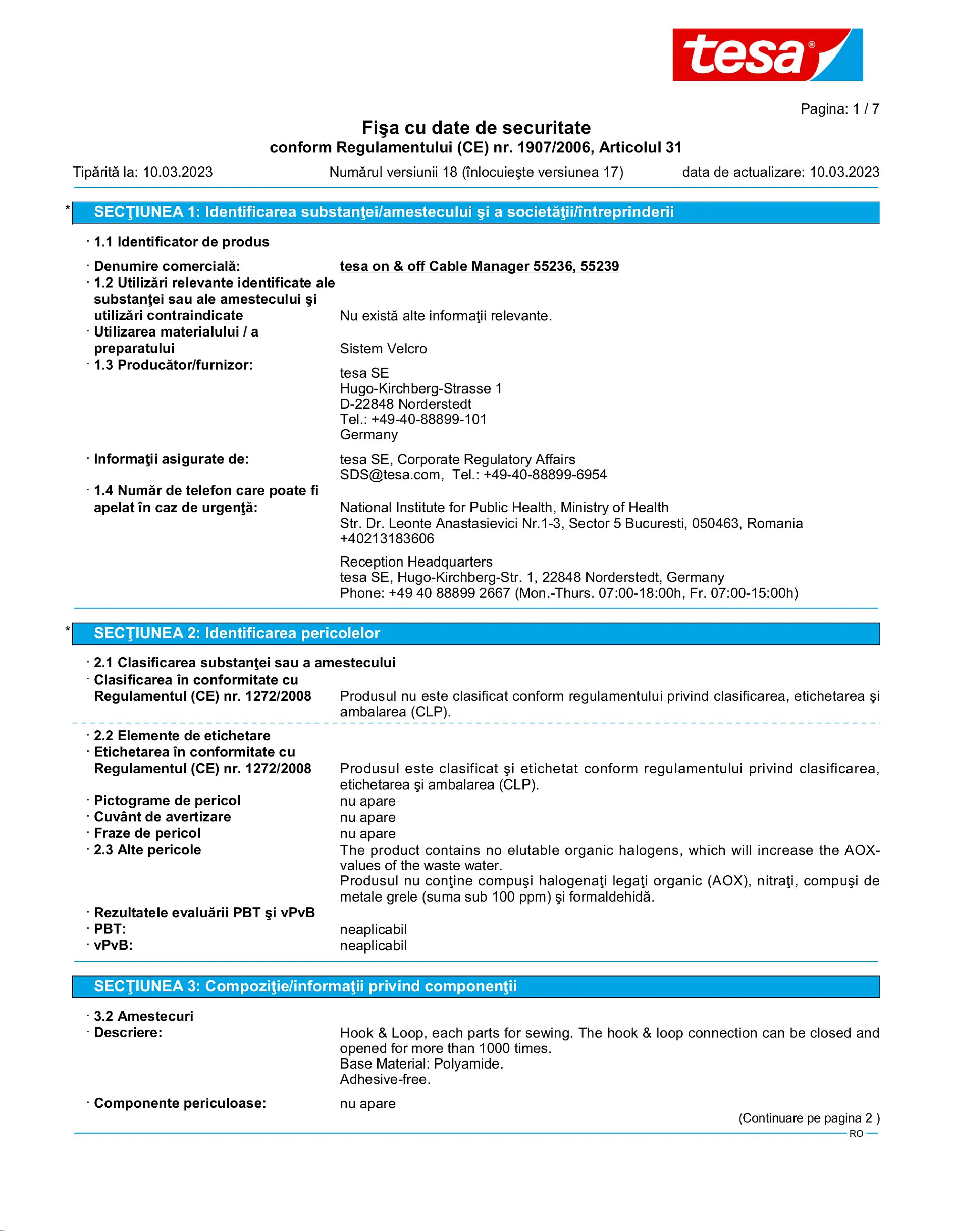 Safety data sheet_tesa® On & Off 55236_ro-RO_v18