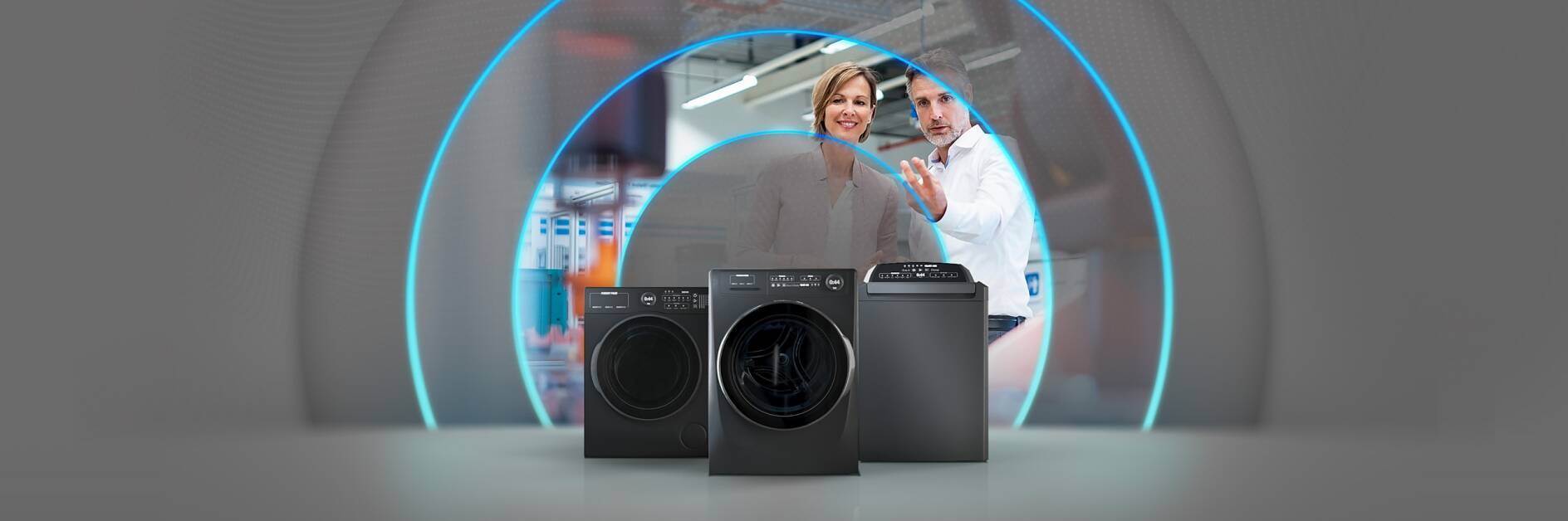 Appliances washing machine and dishwasher banner