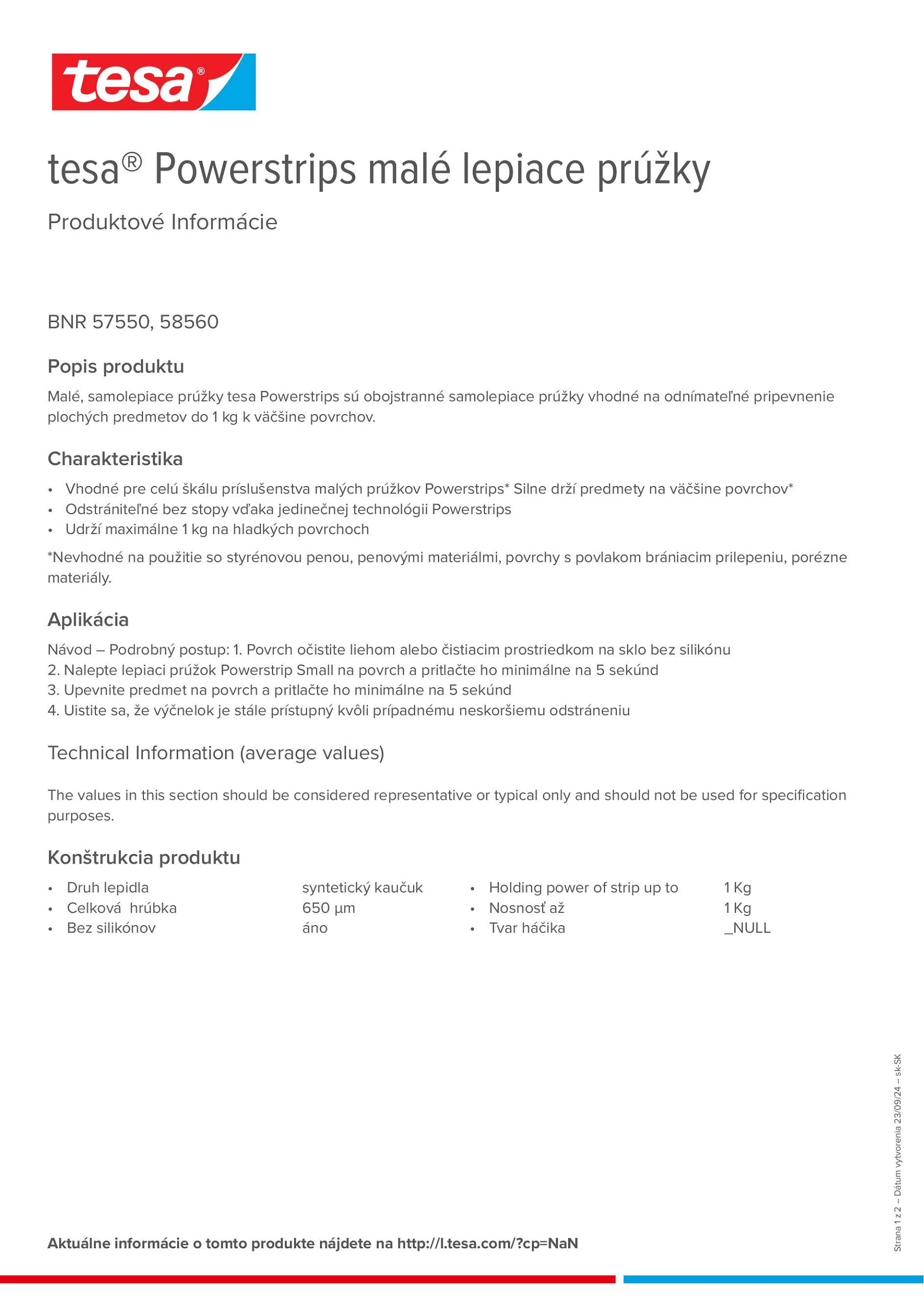 Product information_tesa® Powerstrips 58560_sk-SK