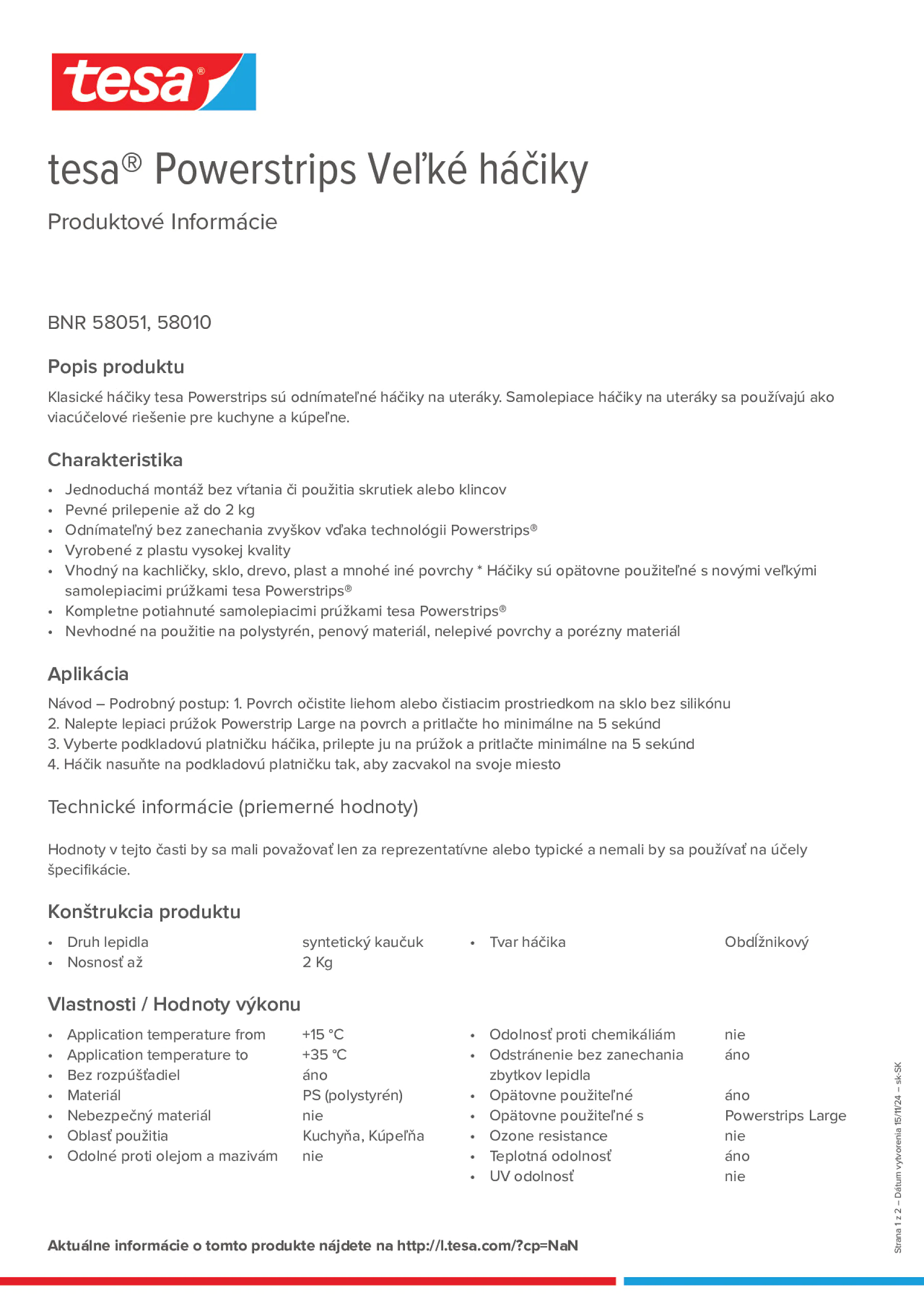 Product information_tesa® Powerstrips 58051_sk-SK