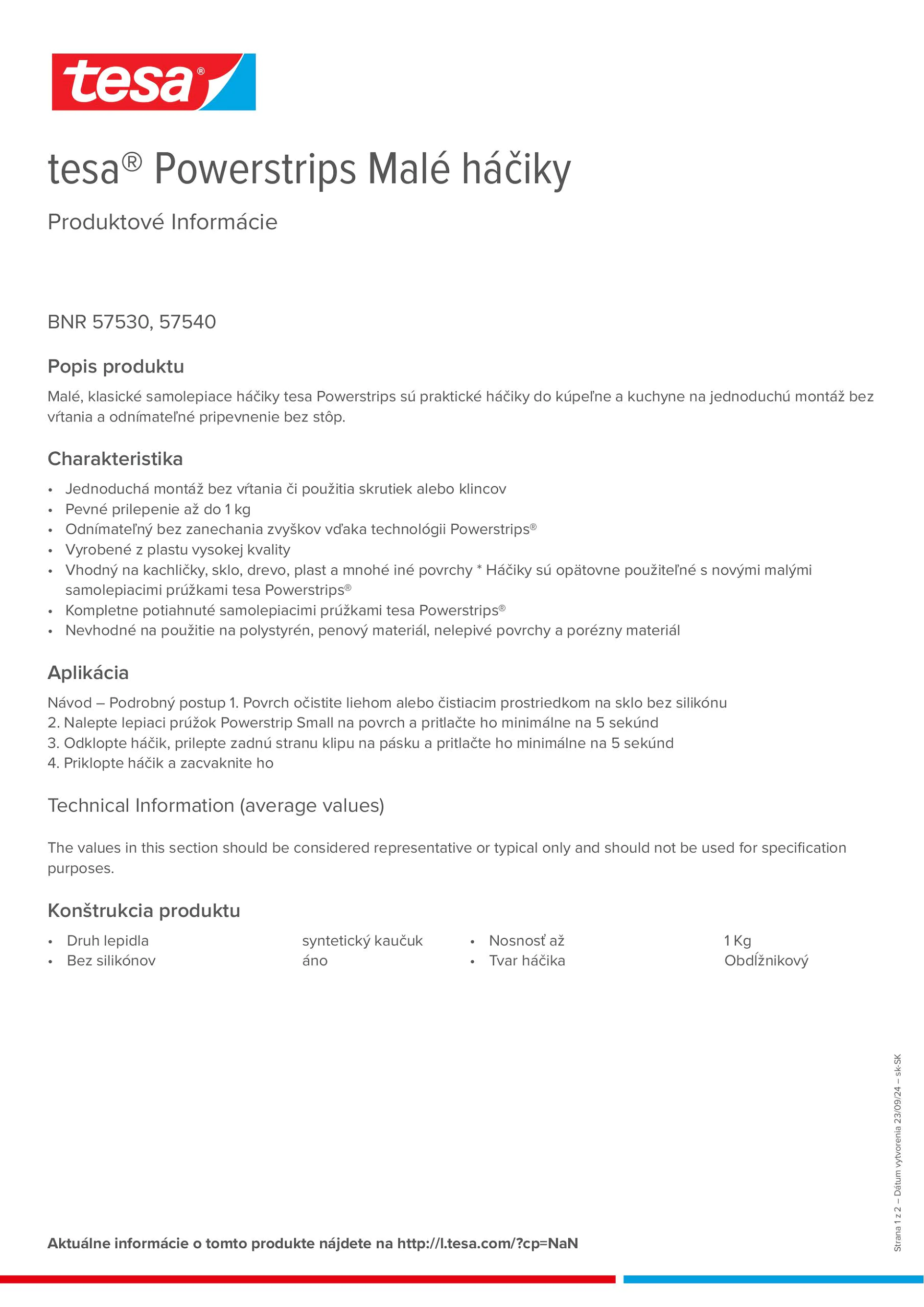 Product information_tesa® Powerstrips 57530_sk-SK