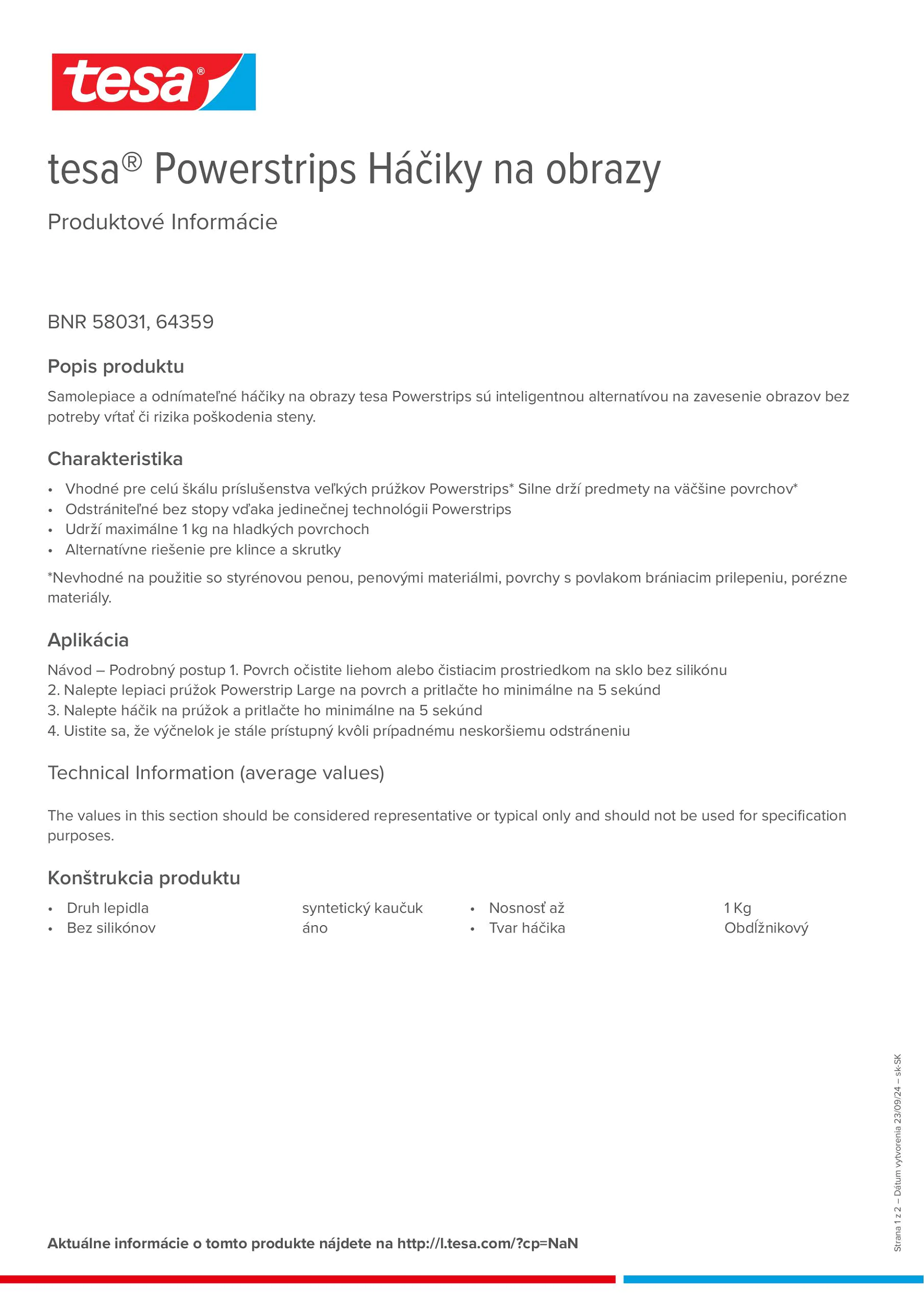 Product information_tesa® Powerstrips 58031_sk-SK