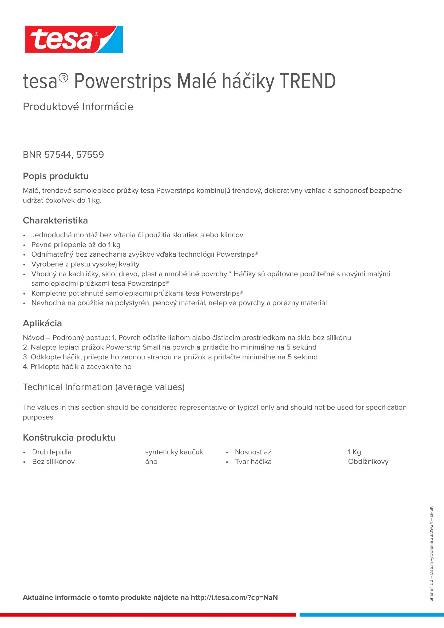 Product information_tesa® Powerstrips 57544_sk-SK