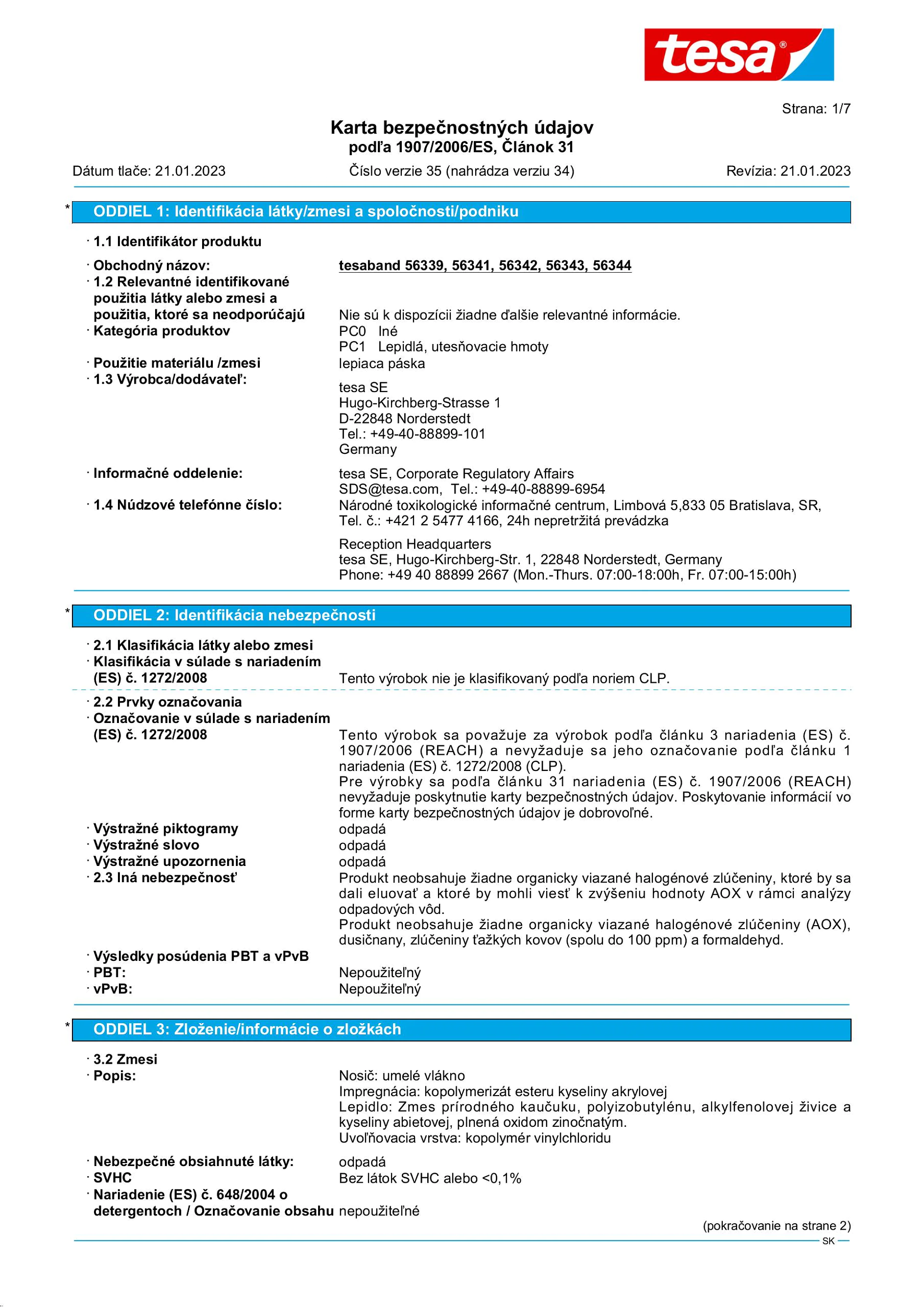 Safety data sheet_tesa® extra Power 56339_sk-SK_v35