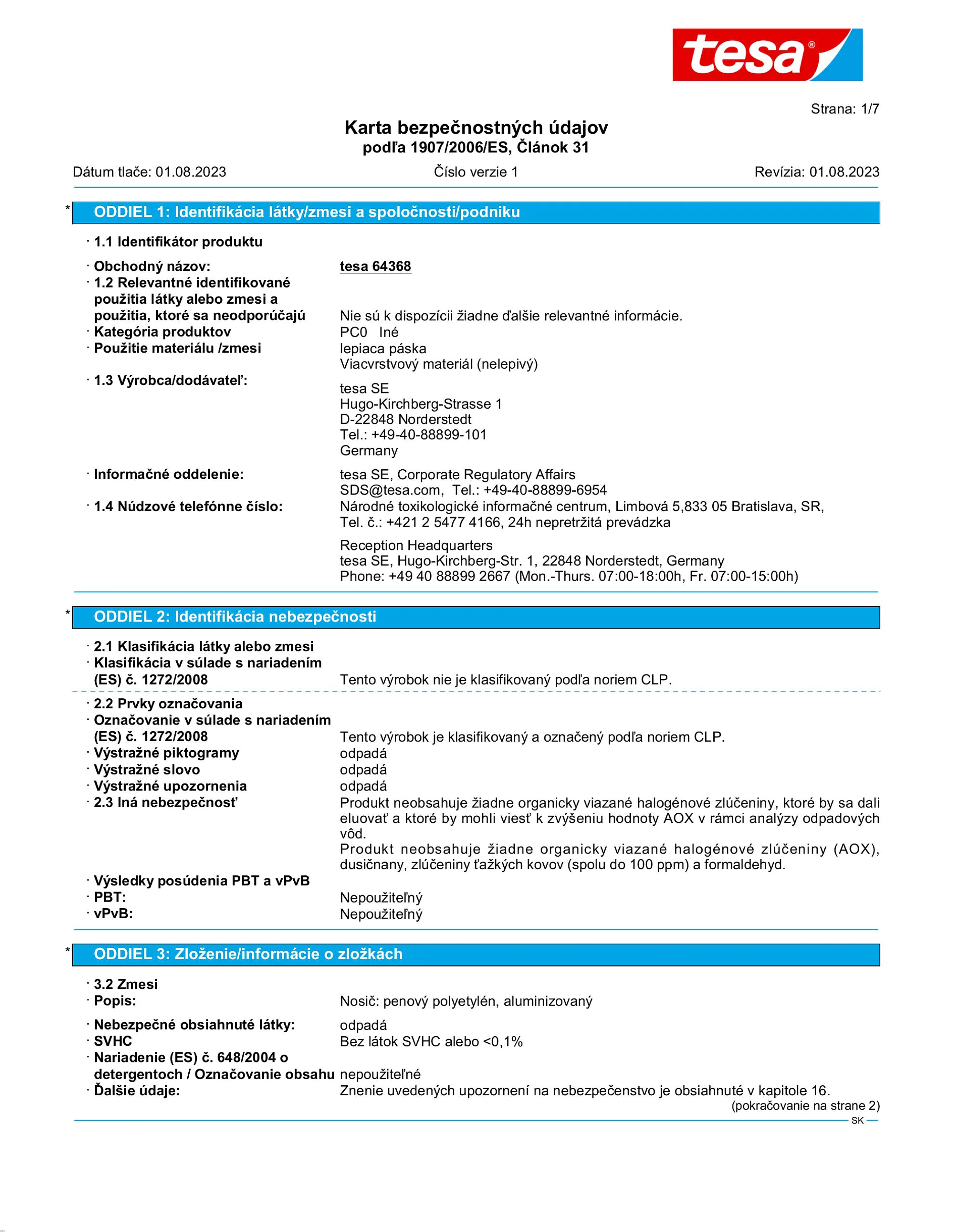 Safety data sheet_tesamoll® 55157_sk-SK_v1