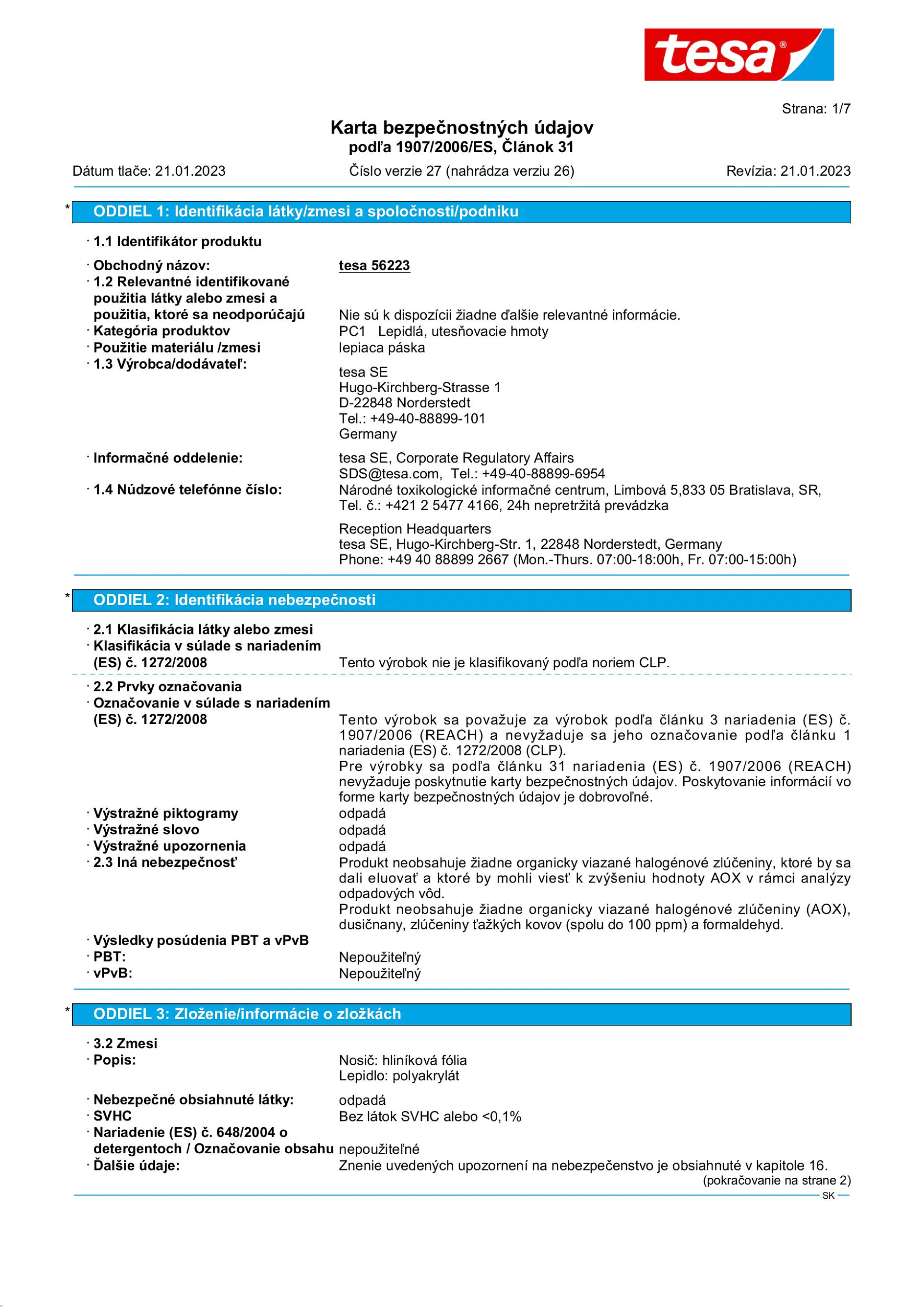 Safety data sheet_tesa® 56223_sk-SK_v27