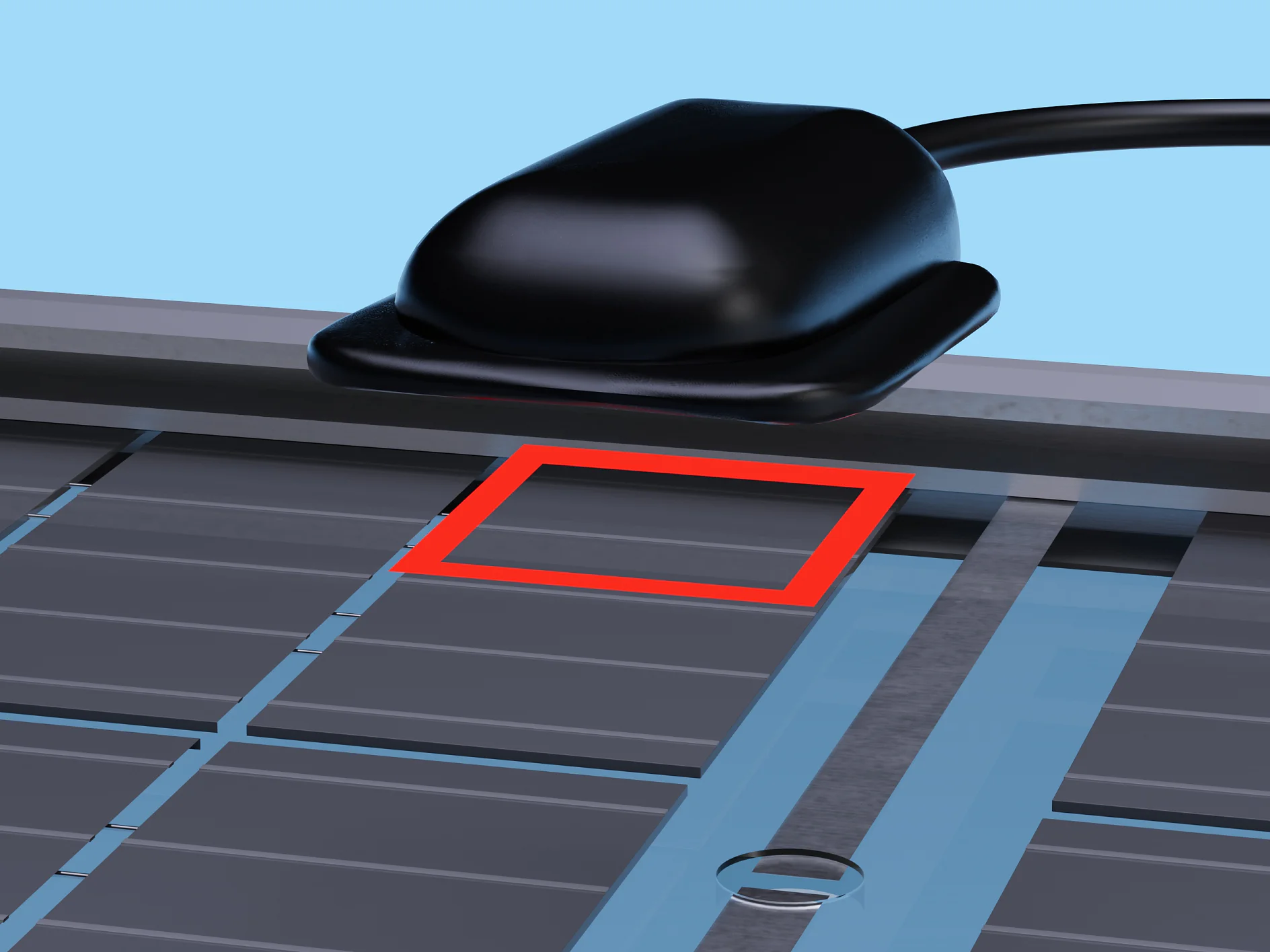 Junction box fixation - 1st generation solar module