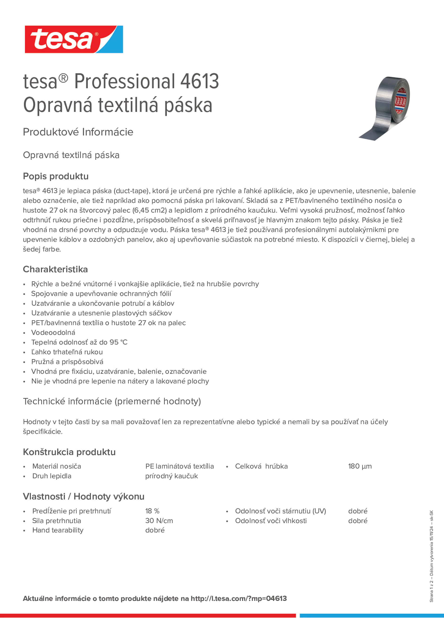 Product information_tesa® Professional 04613_sk-SK